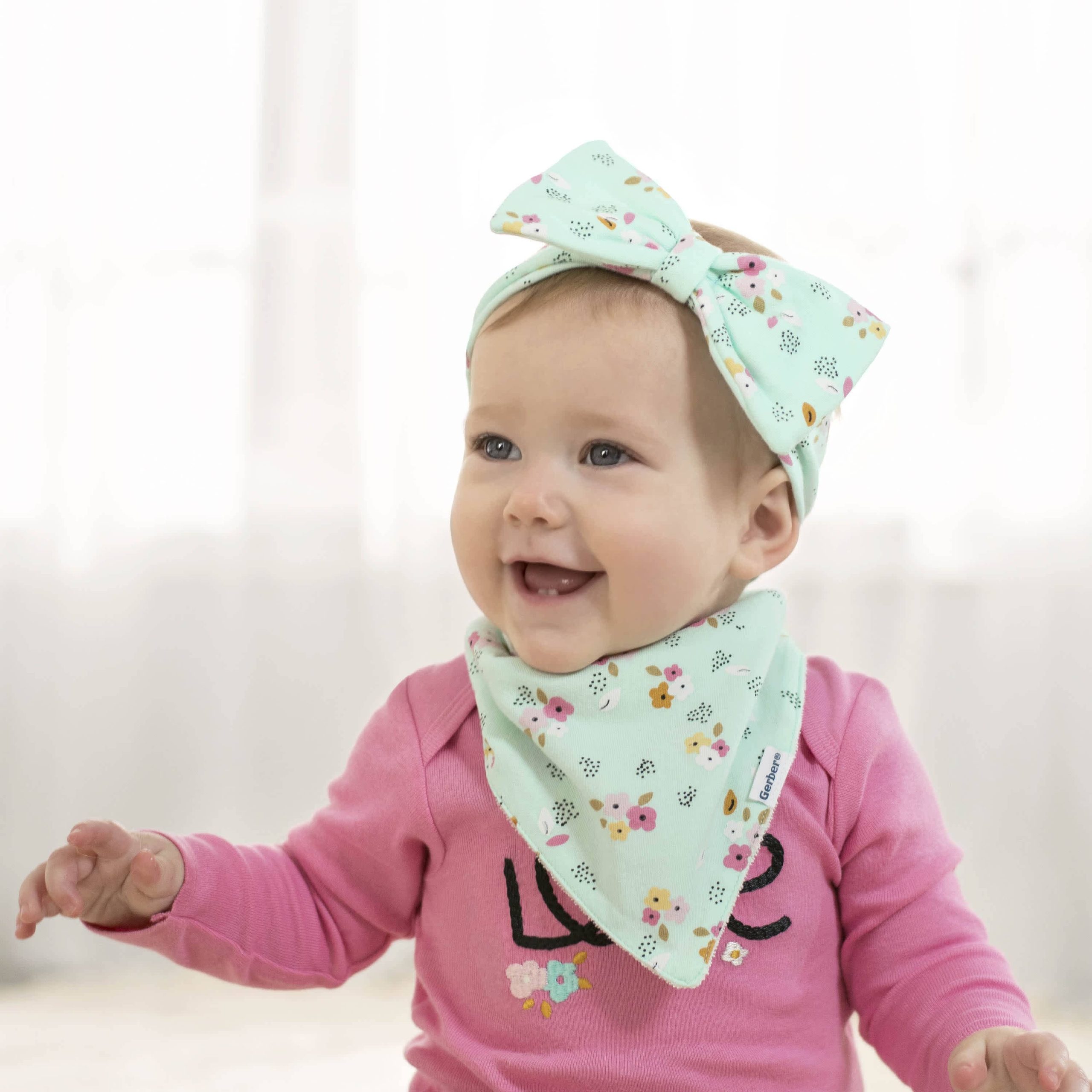 4-Pack Baby Girls Fox Bandana Bibs - Image 2