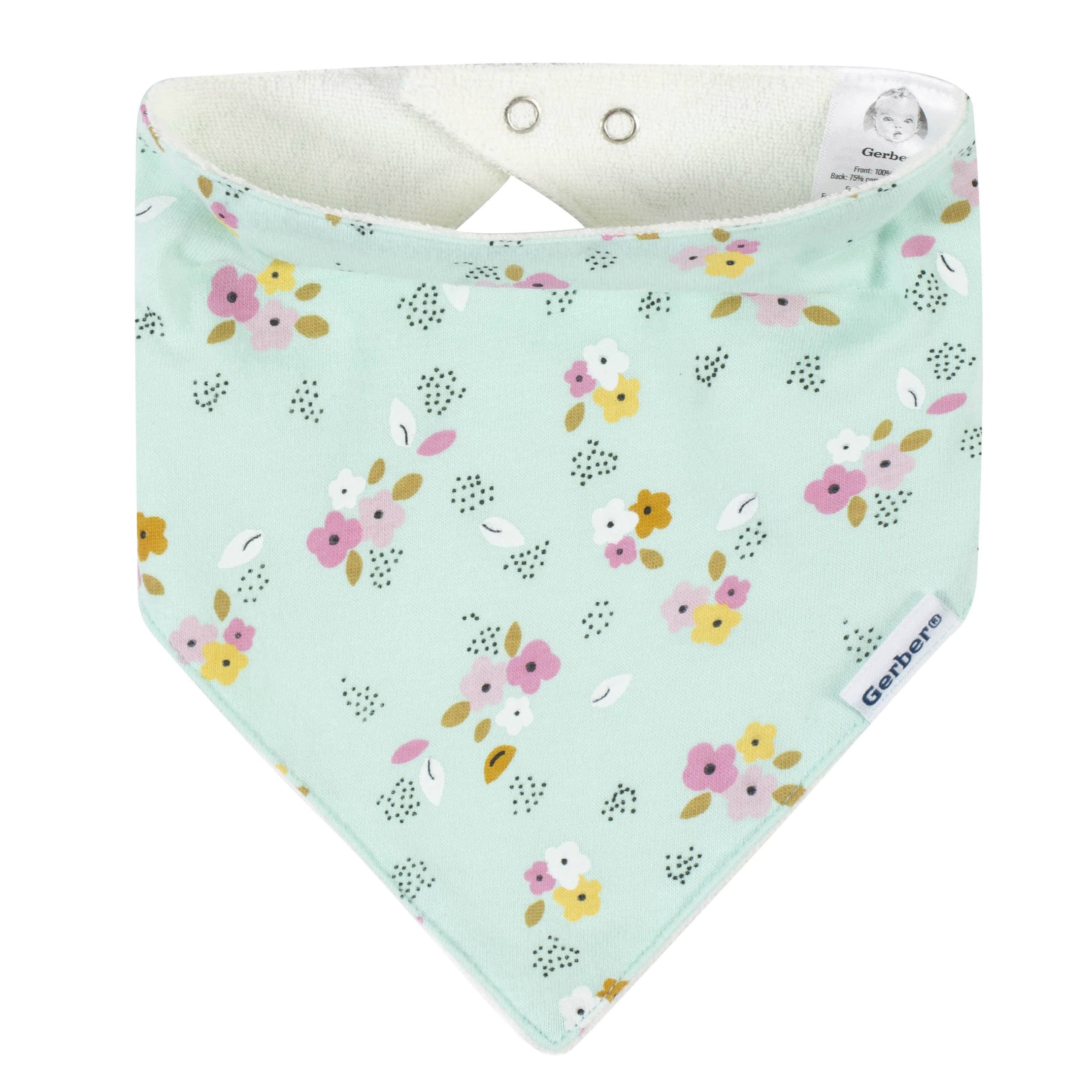 4-Pack Baby Girls Fox Bandana Bibs - Image 3