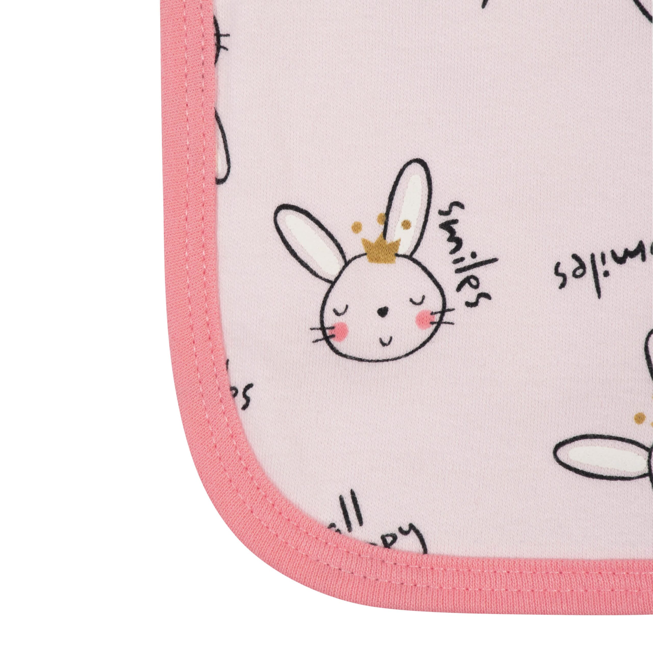 4-Pack Baby Girls Ballerina Terry Burp Cloths - Image 3