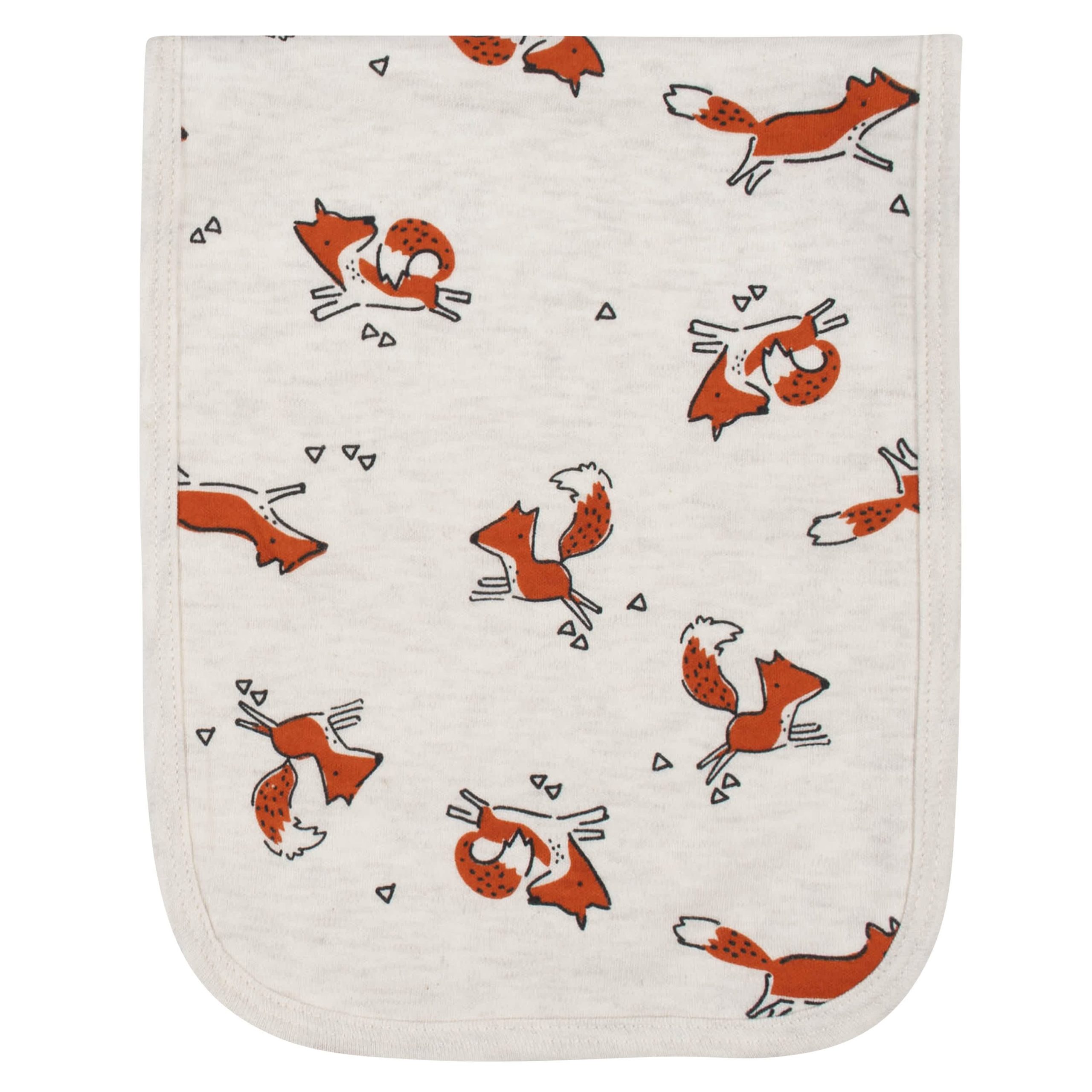 4-Pack Baby Boys Fox & Hedgehog Terry Burp Cloths - Image 2