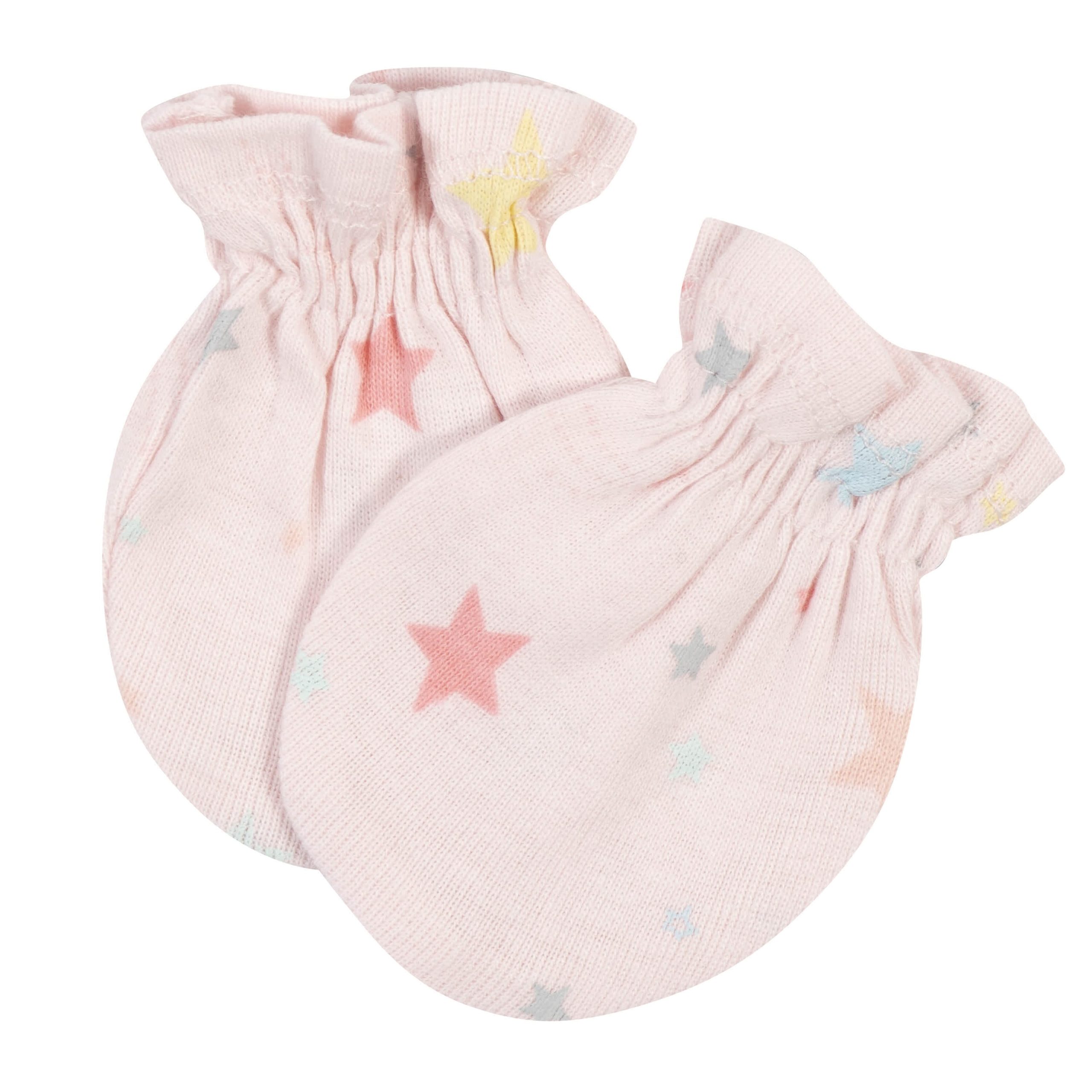 3-Pack Baby Girls Rainbow No Scratch Mittens - Image 4