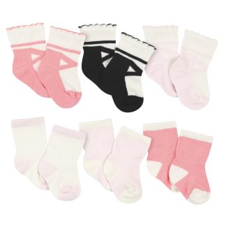 6-Pack Baby Girls Ballerina Wiggle Proof® Socks