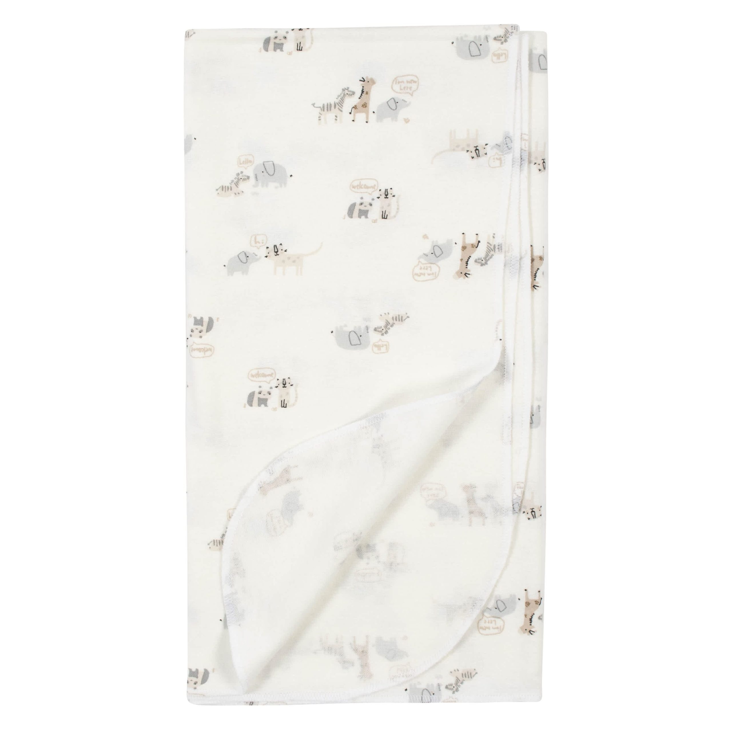 4-Pack Neutral Safari Flannel Receiving Blankets - Image 5