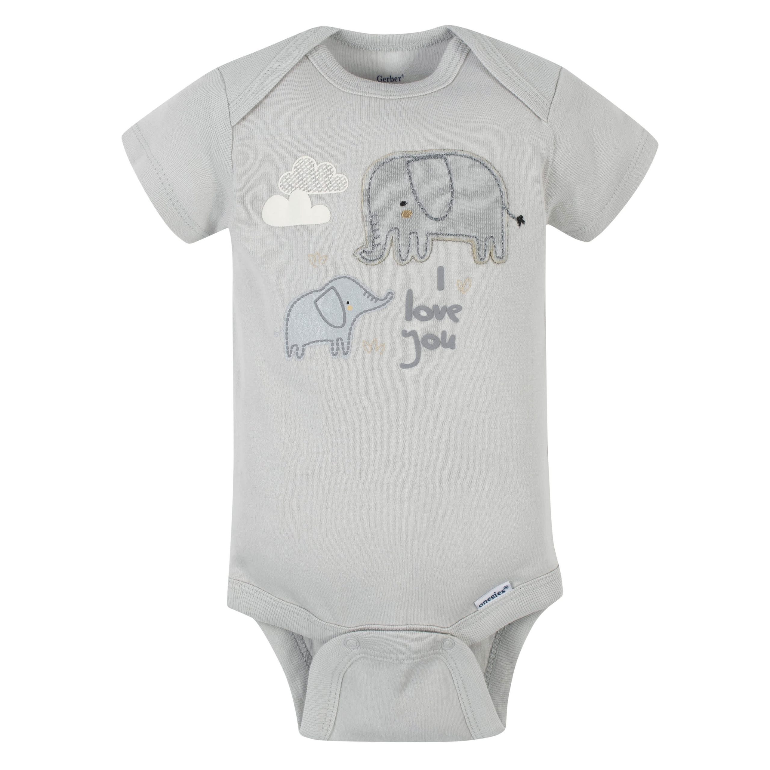 5-Pack Baby Neutral Safari Short Sleeve Onesies® Bodysuits - Image 2
