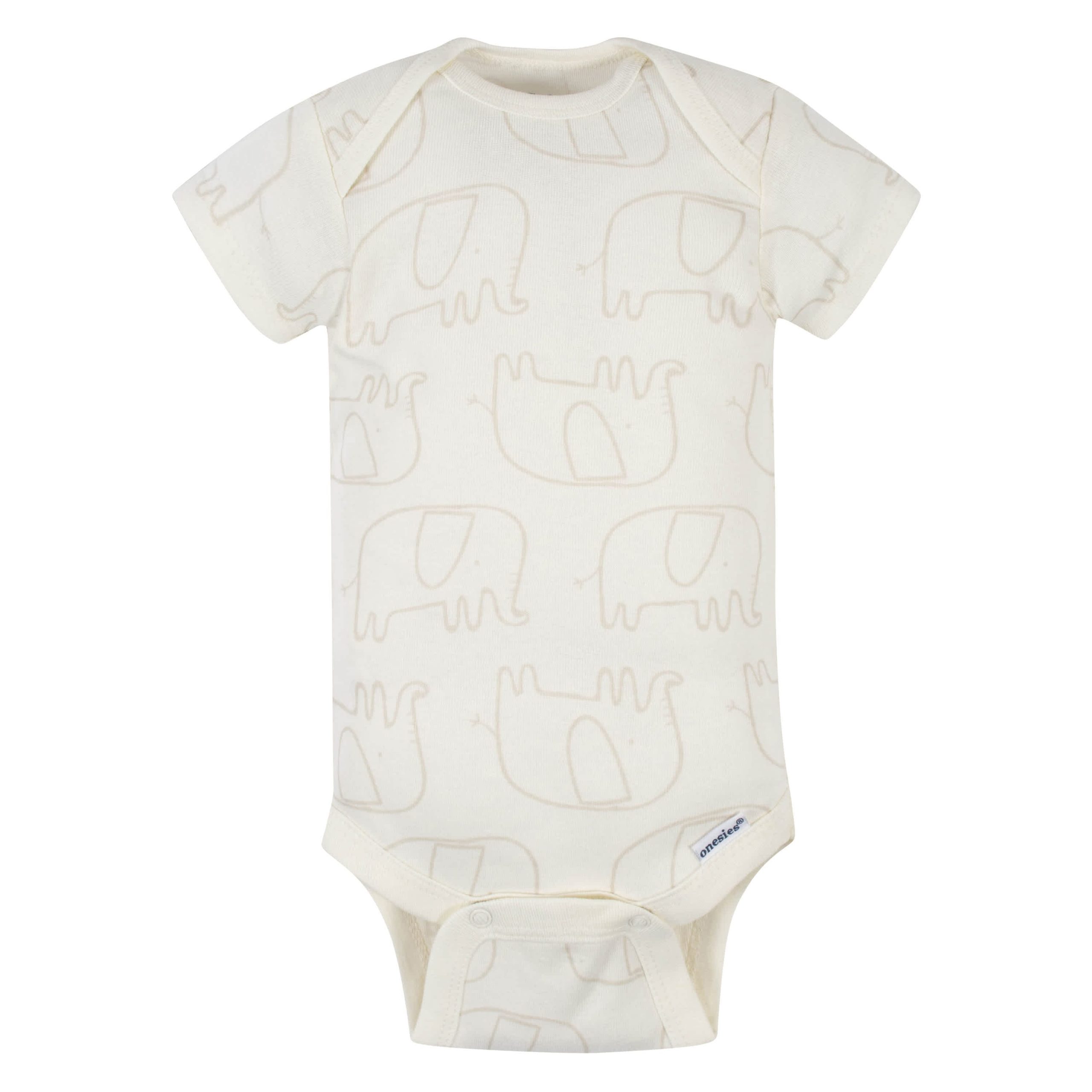 5-Pack Baby Neutral Safari Short Sleeve Onesies® Bodysuits - Image 5