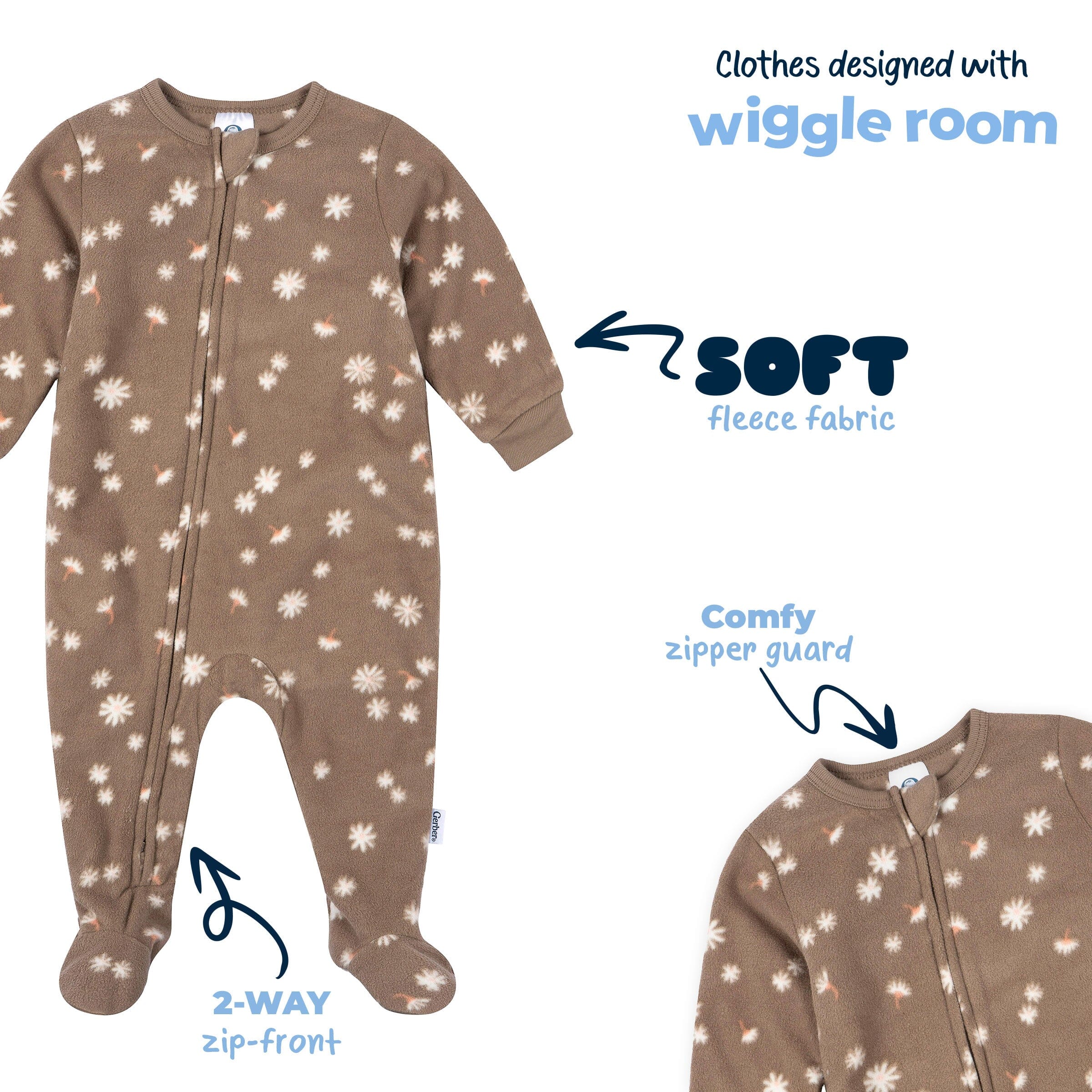 2-Pack Baby & Toddler Girls Hearts Footed Fleece Pajamas - Image 10