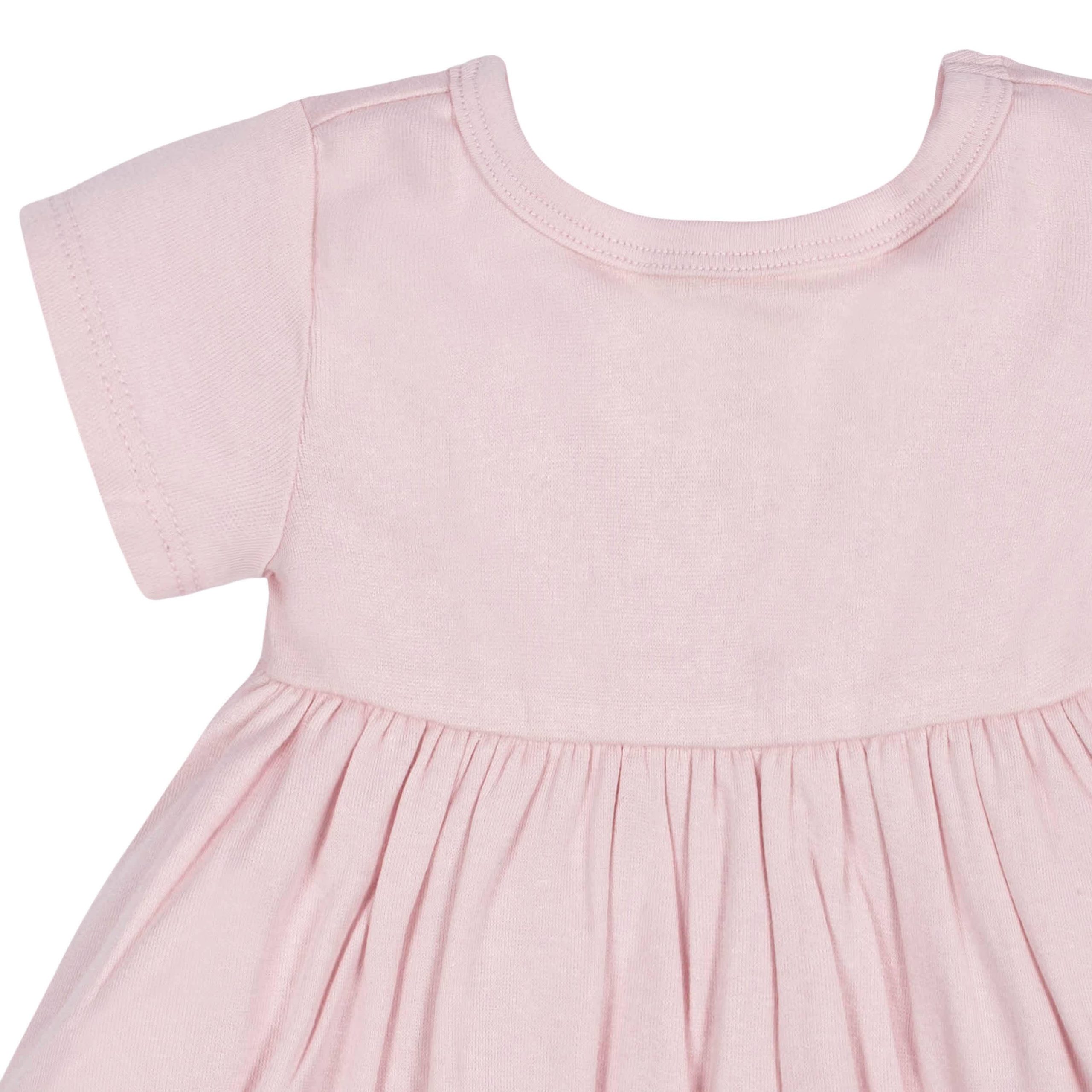 2-Pack Baby Girls Gray Floral Short Sleeve Dresses - Image 6