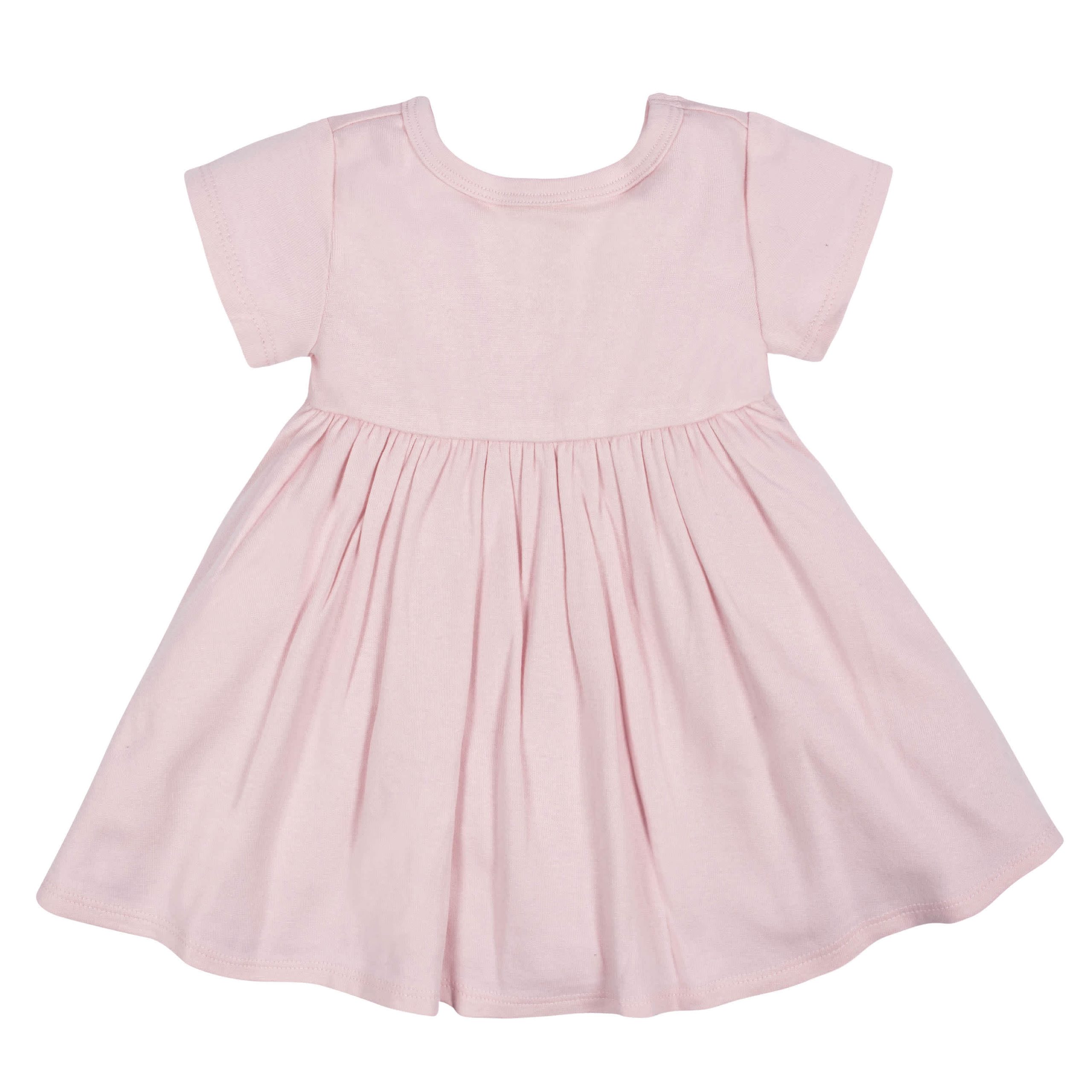 2-Pack Baby Girls Gray Floral Short Sleeve Dresses - Image 7