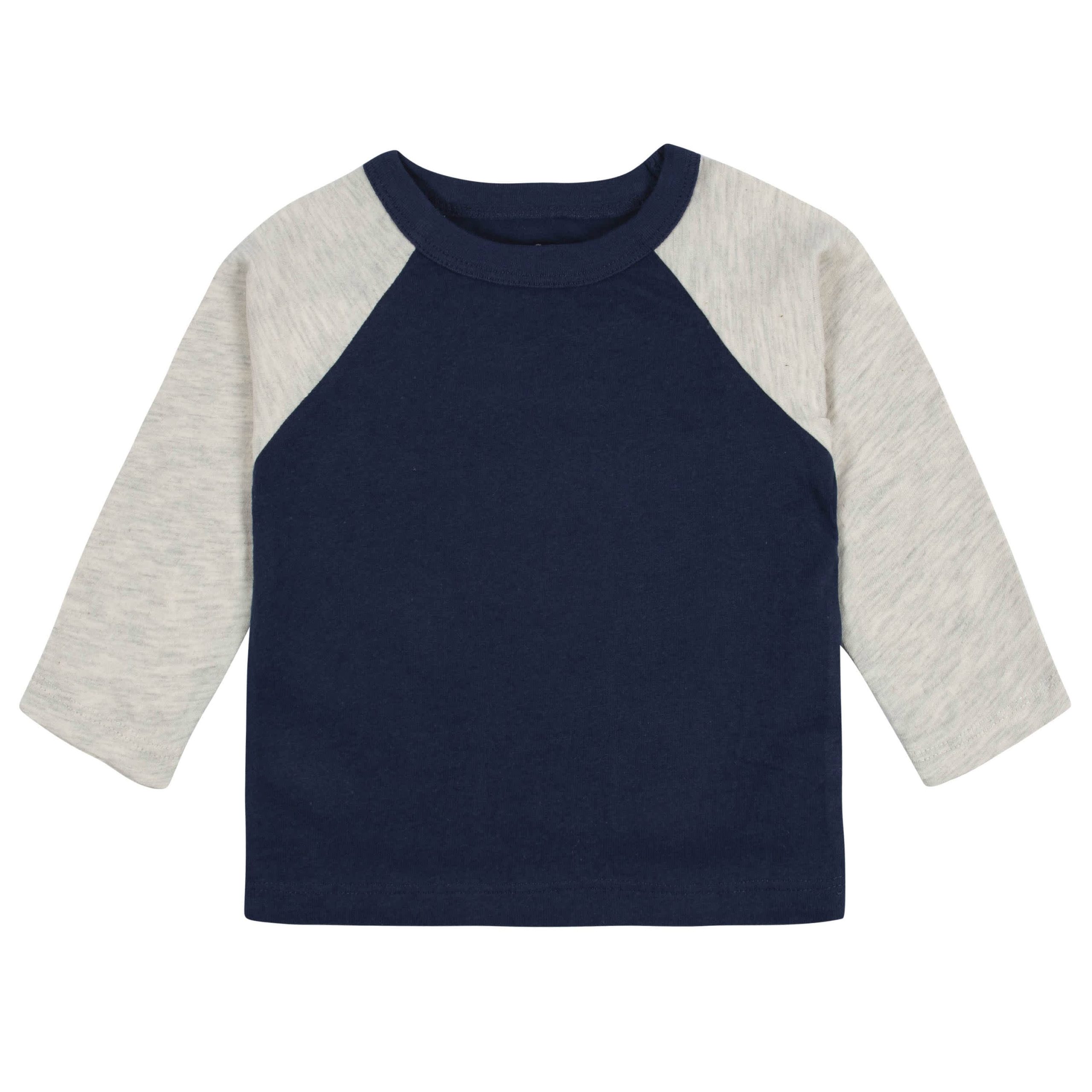 3-Pack Baby & Toddler Boys Royal Blues Long Sleeve Baseball Tees - Image 2