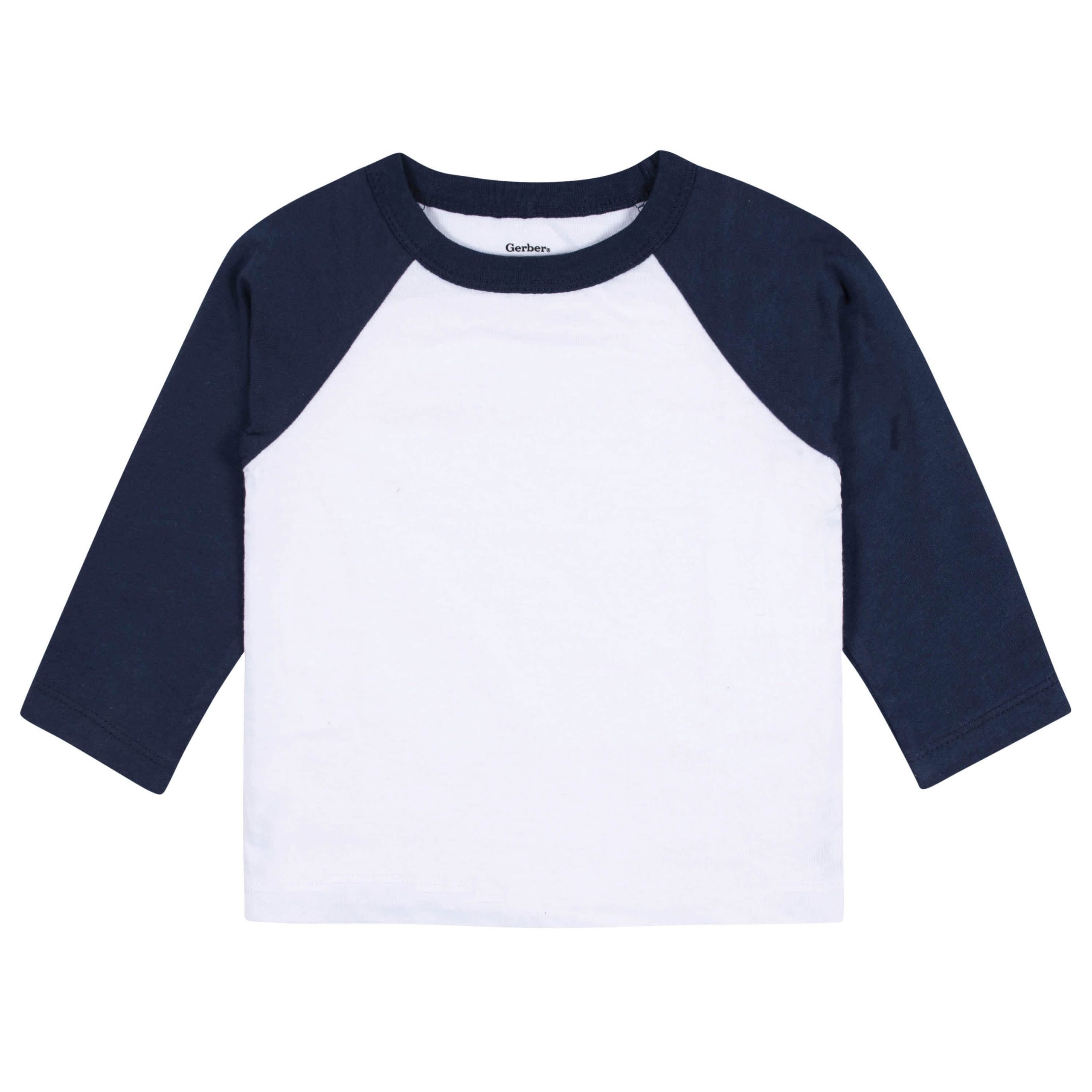 3-Pack Baby & Toddler Boys Royal Blues Long Sleeve Baseball Tees - Image 5