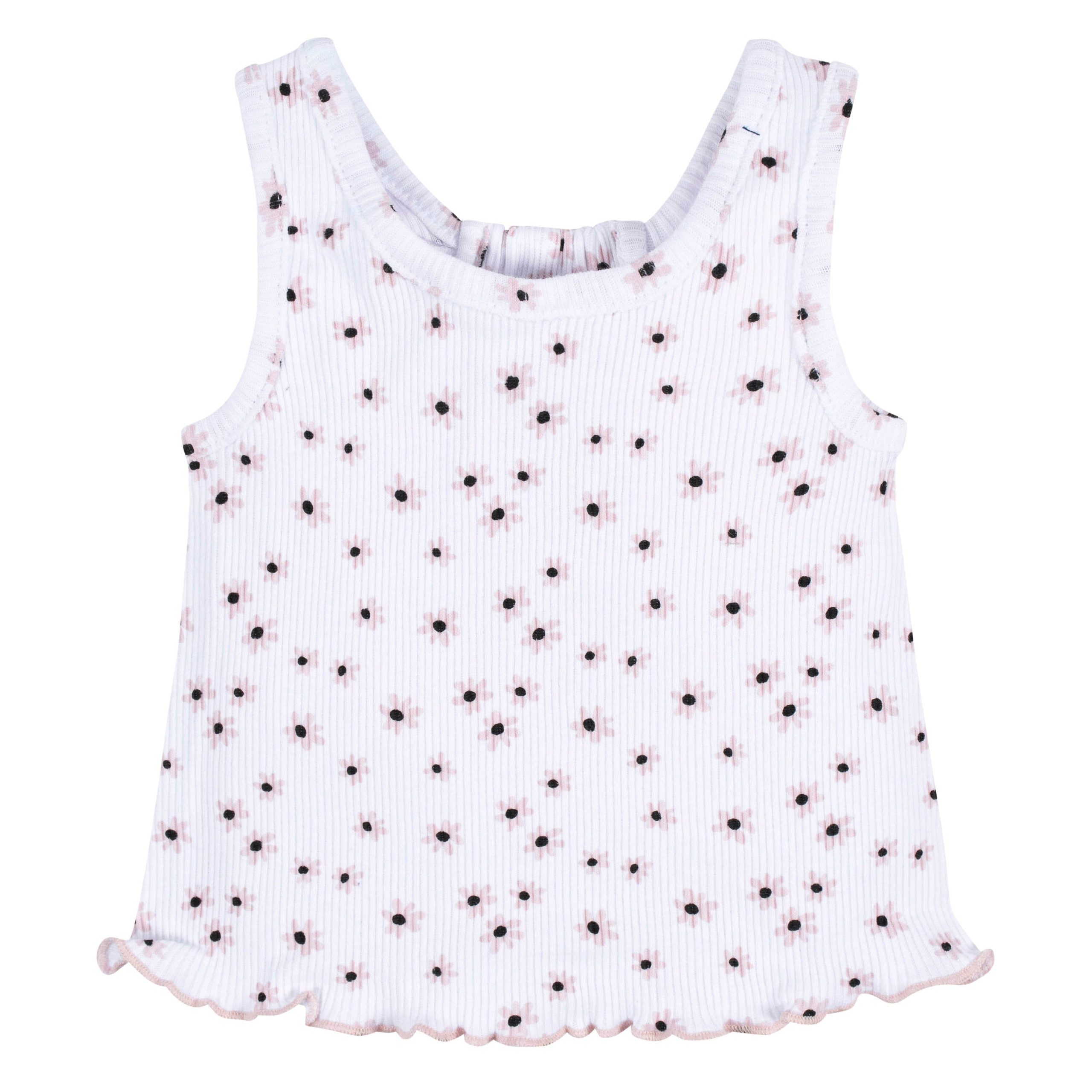3-Pack Baby Girls Sweet Florals Racer Back Tank Tops, 0-3M - Image 5