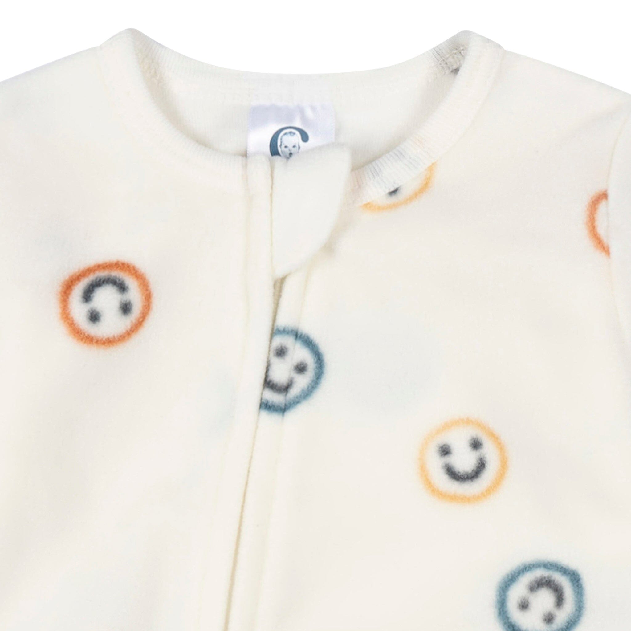 2-Pack Baby & Toddler Boys Smiley Faces Footed Fleece Pajamas - Image 3