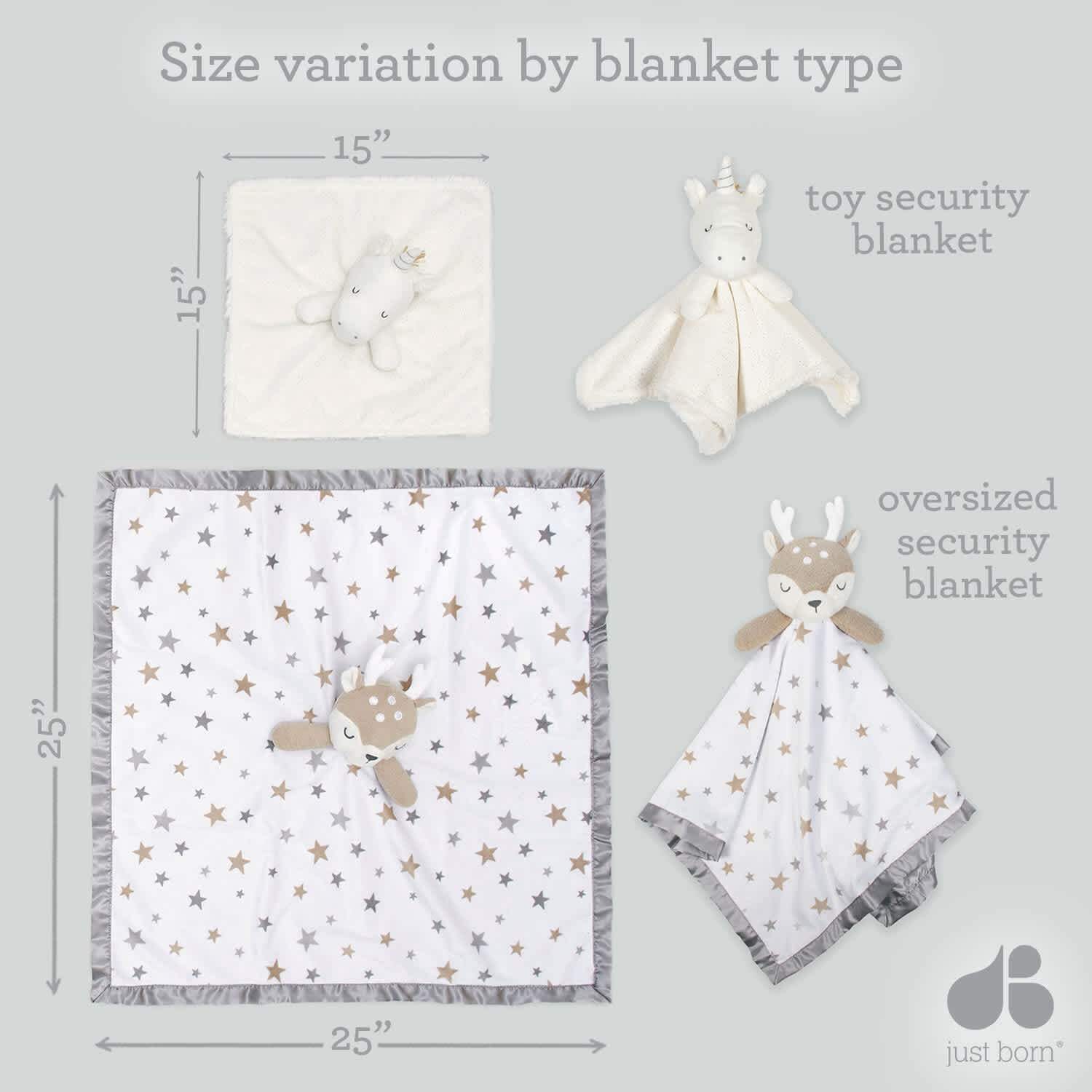 Embroidered Deer Baby Neutral Security Blanket - Image 3