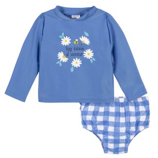 2-Piece Baby & Toddler Girls UPF 50+ Darling Daisy Rash Guard & Swim Bottoms Set