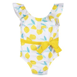 Baby & Toddler Girls UPF 50+ Lemon Squeeze One-Piece Swimsuit With Ruffle