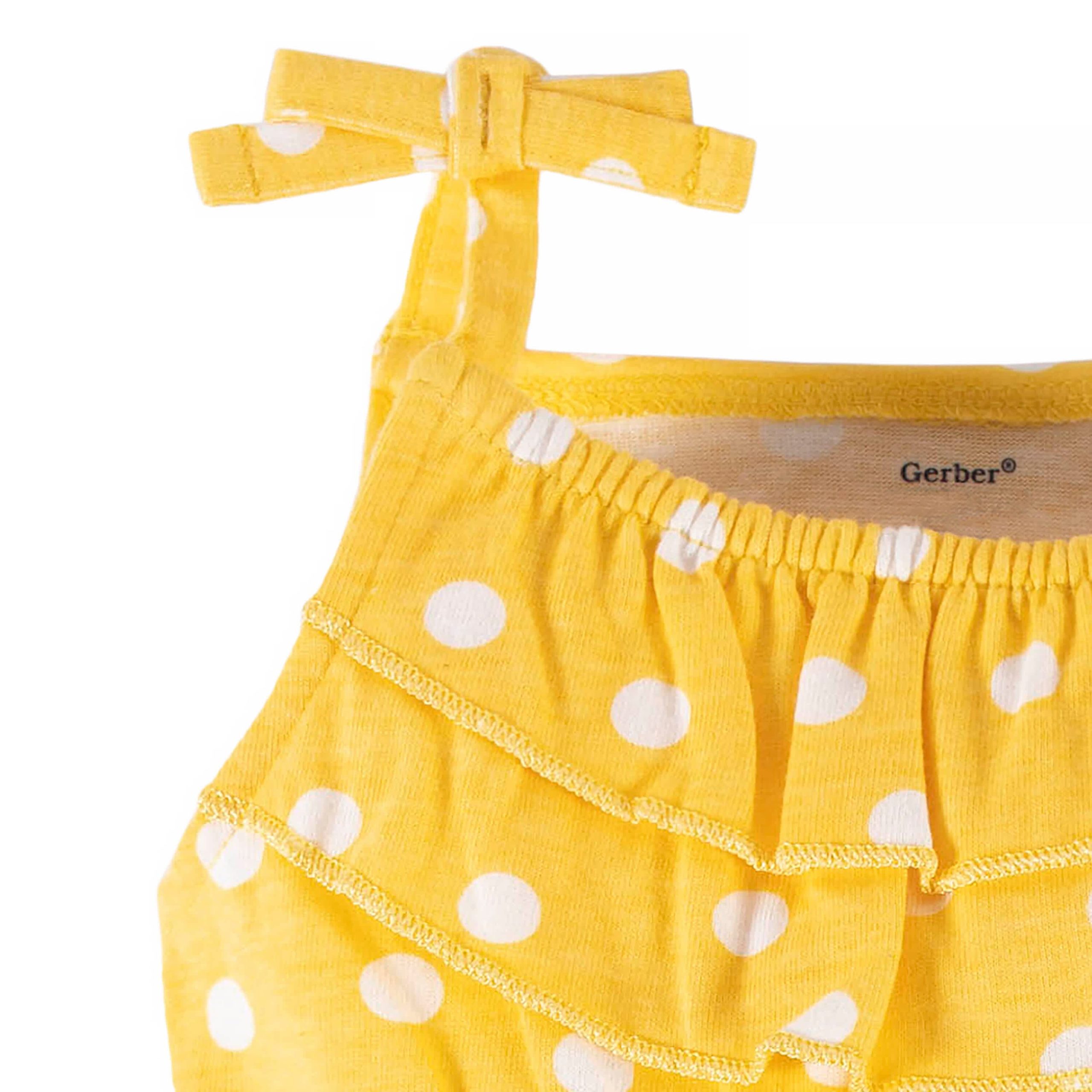 2-Pack Baby & Toddler Girls Bee Garden Tank Rompers - Image 4