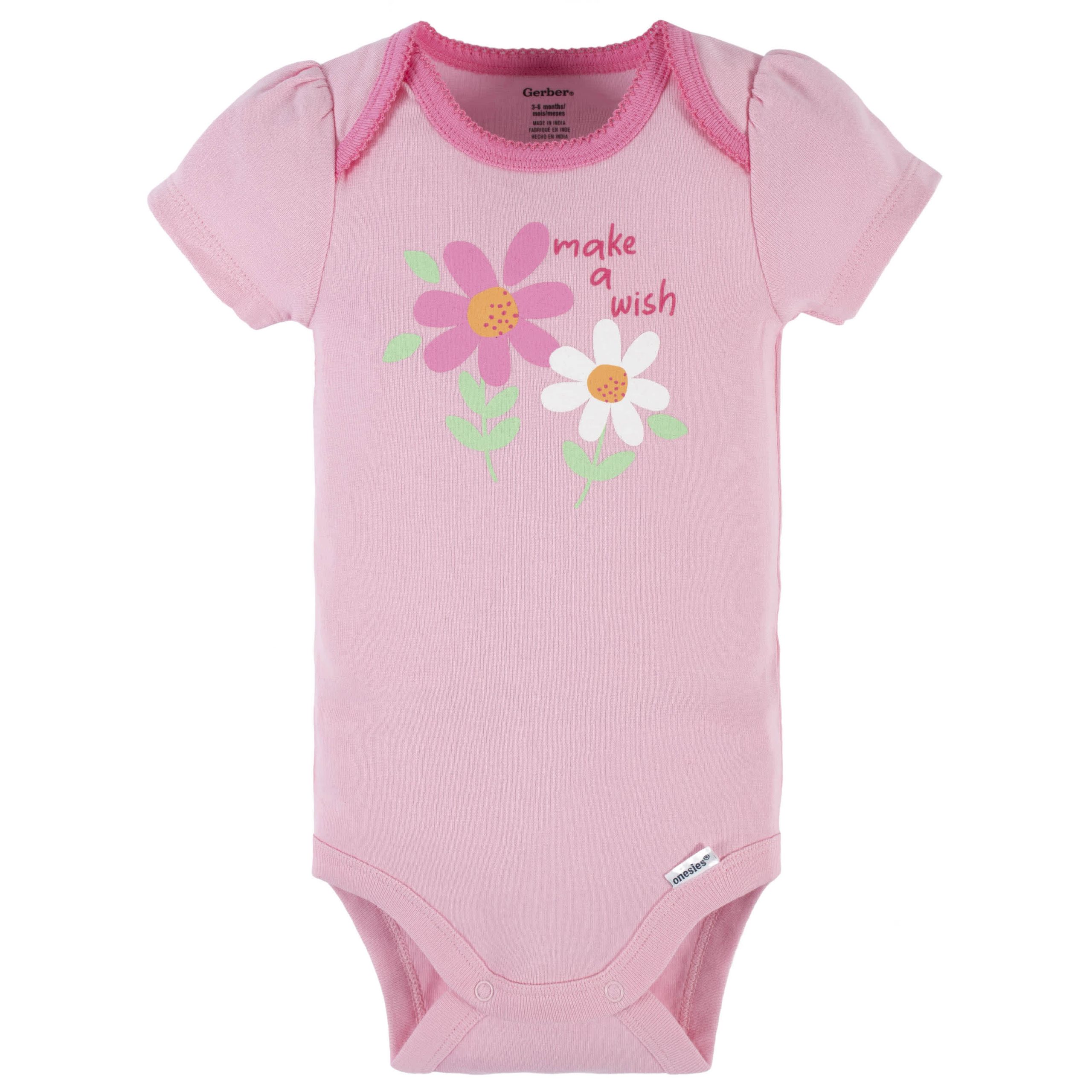 4-Piece Baby Girls Summer Blossom Onesies® Bodysuit, Tee, Skort & Pant Set - Image 4