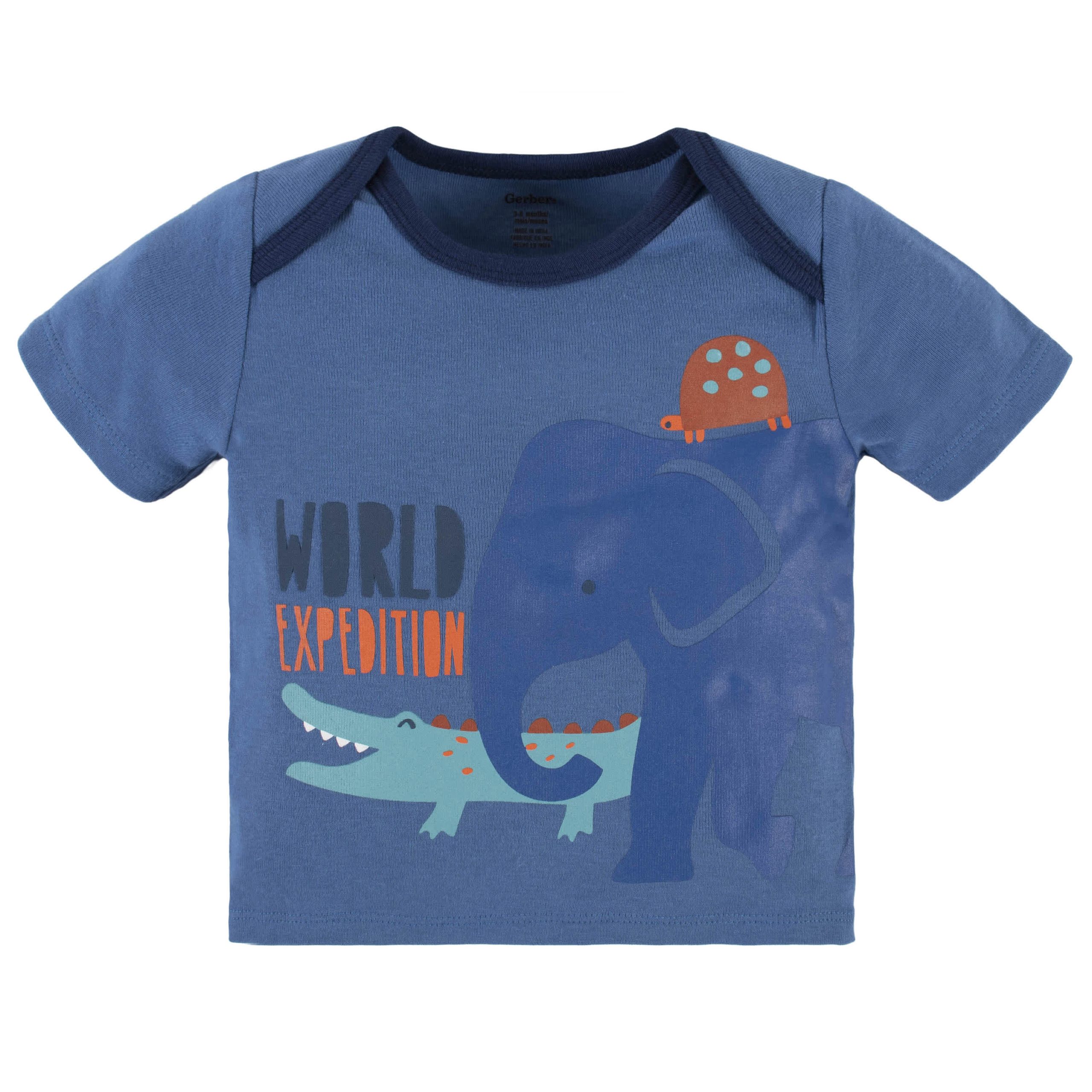 4-Piece Baby Boys Wild & Free Onesies® Bodysuit, Tee, Shorts & Pant Set, Newborn - Image 2