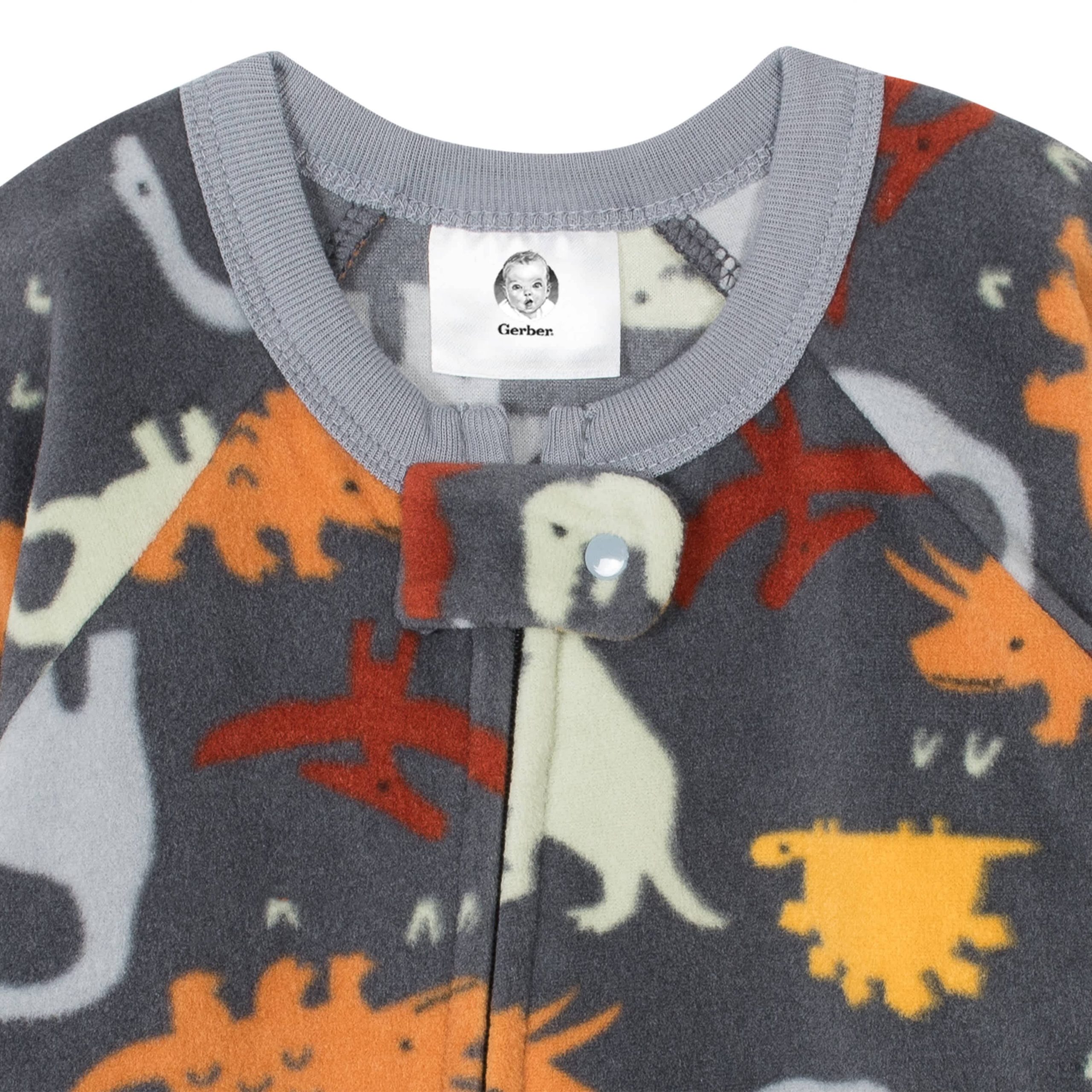 2-Pack Baby & Toddler Boys Dino Fleece Pajamas - Image 4