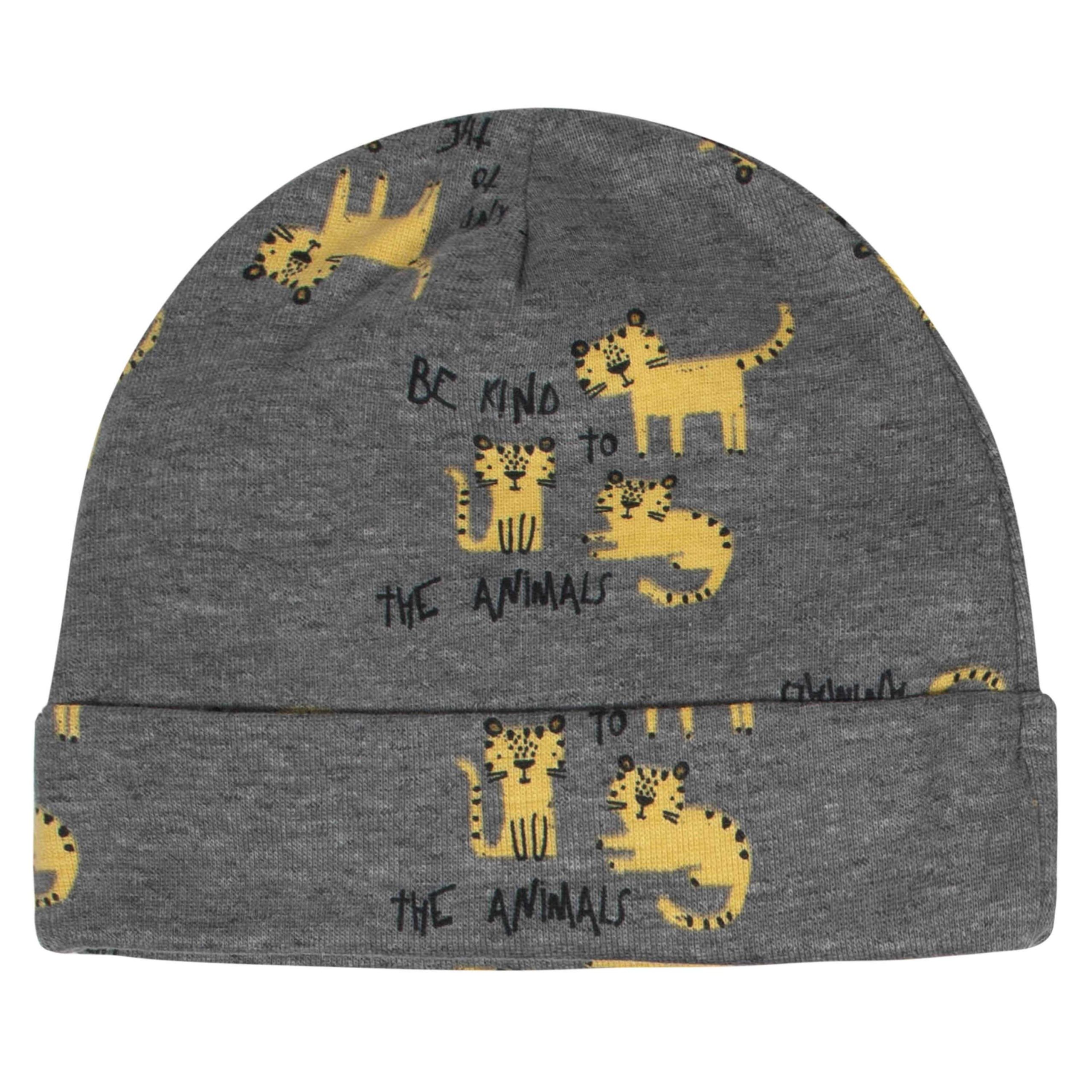 8-Piece Baby Boys Tiger Caps and Mittens Set - Image 3