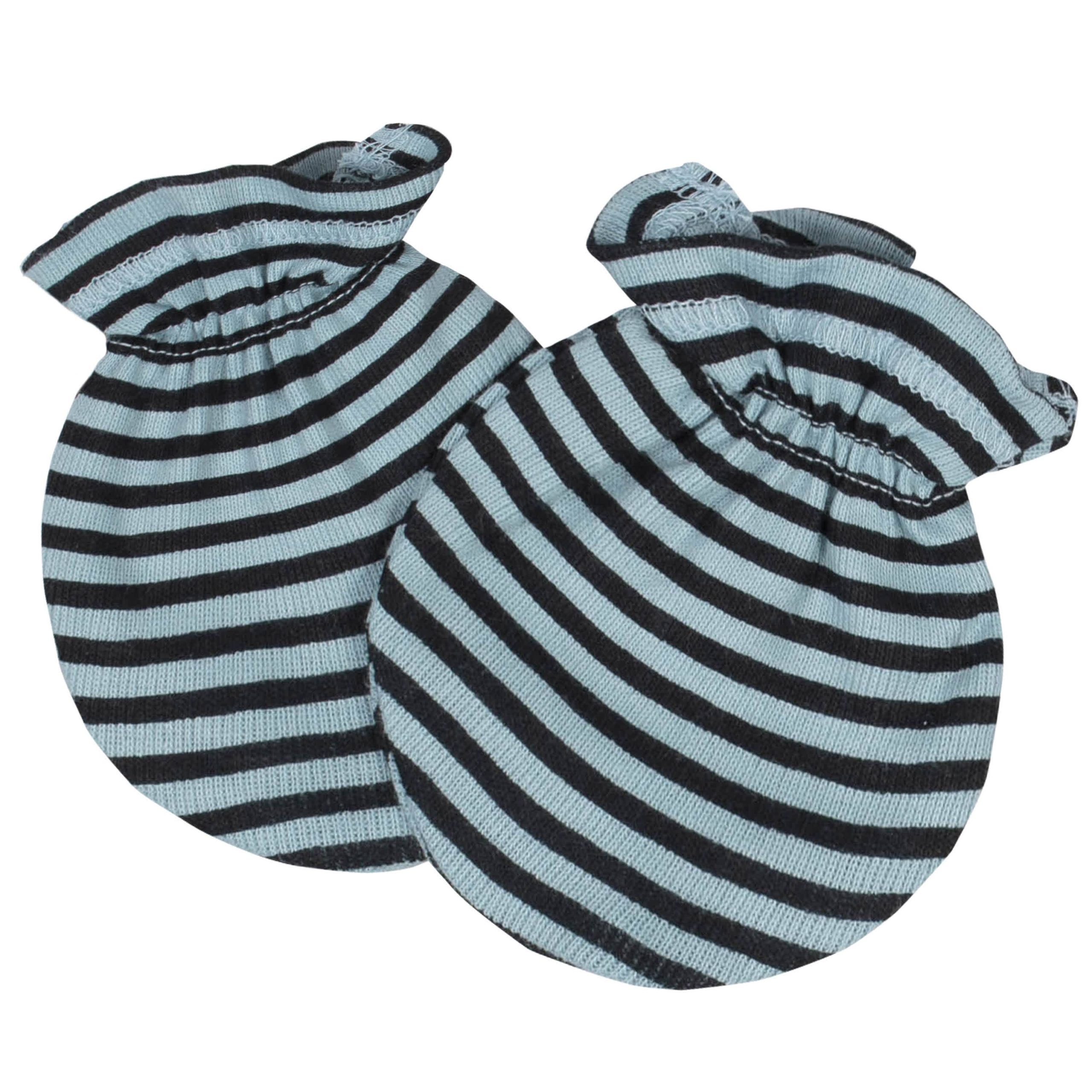 8-Piece Baby Boys Jungle Caps & Mittens Set - Image 7