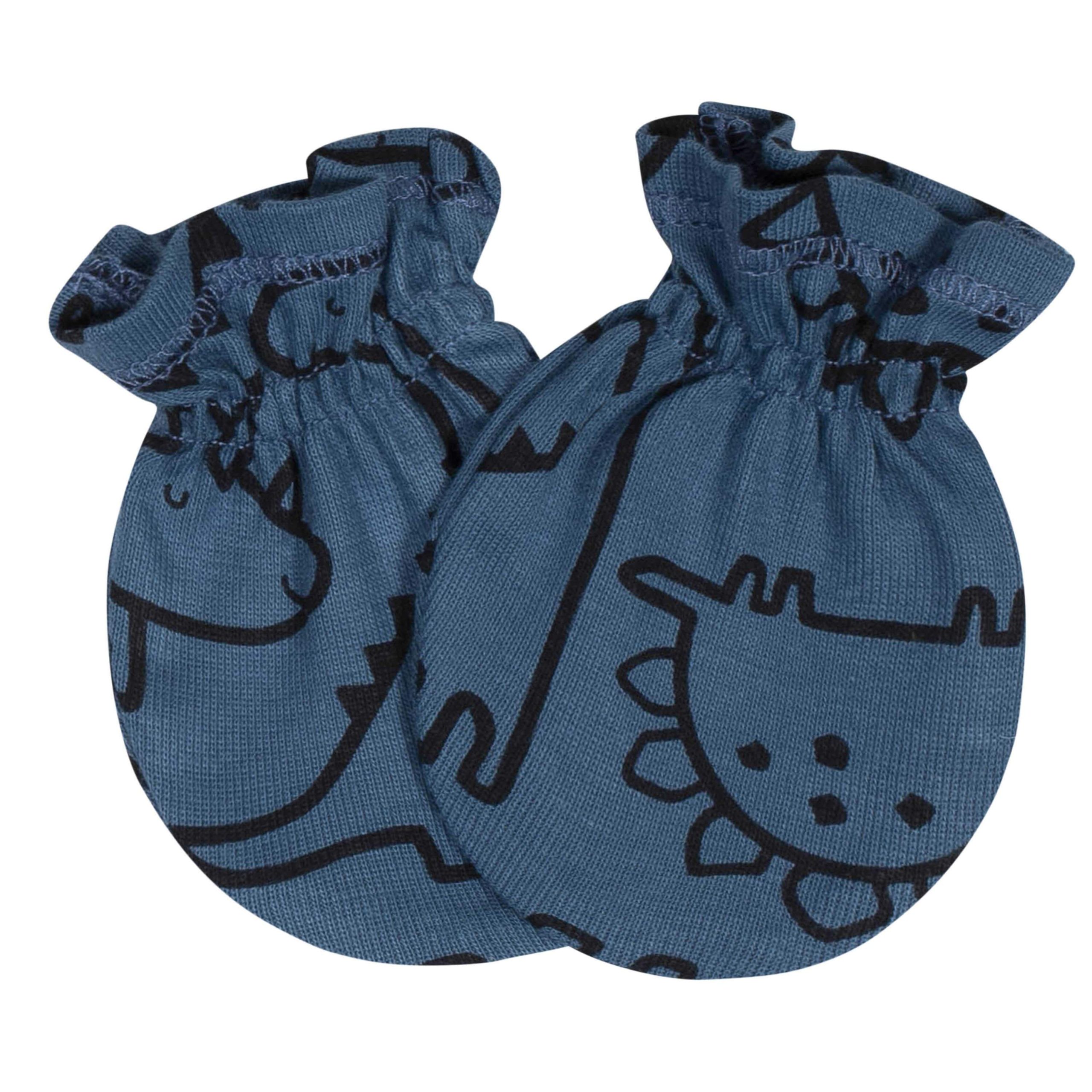 8-Piece Baby Boys Dino Caps & Mittens Set - Image 6