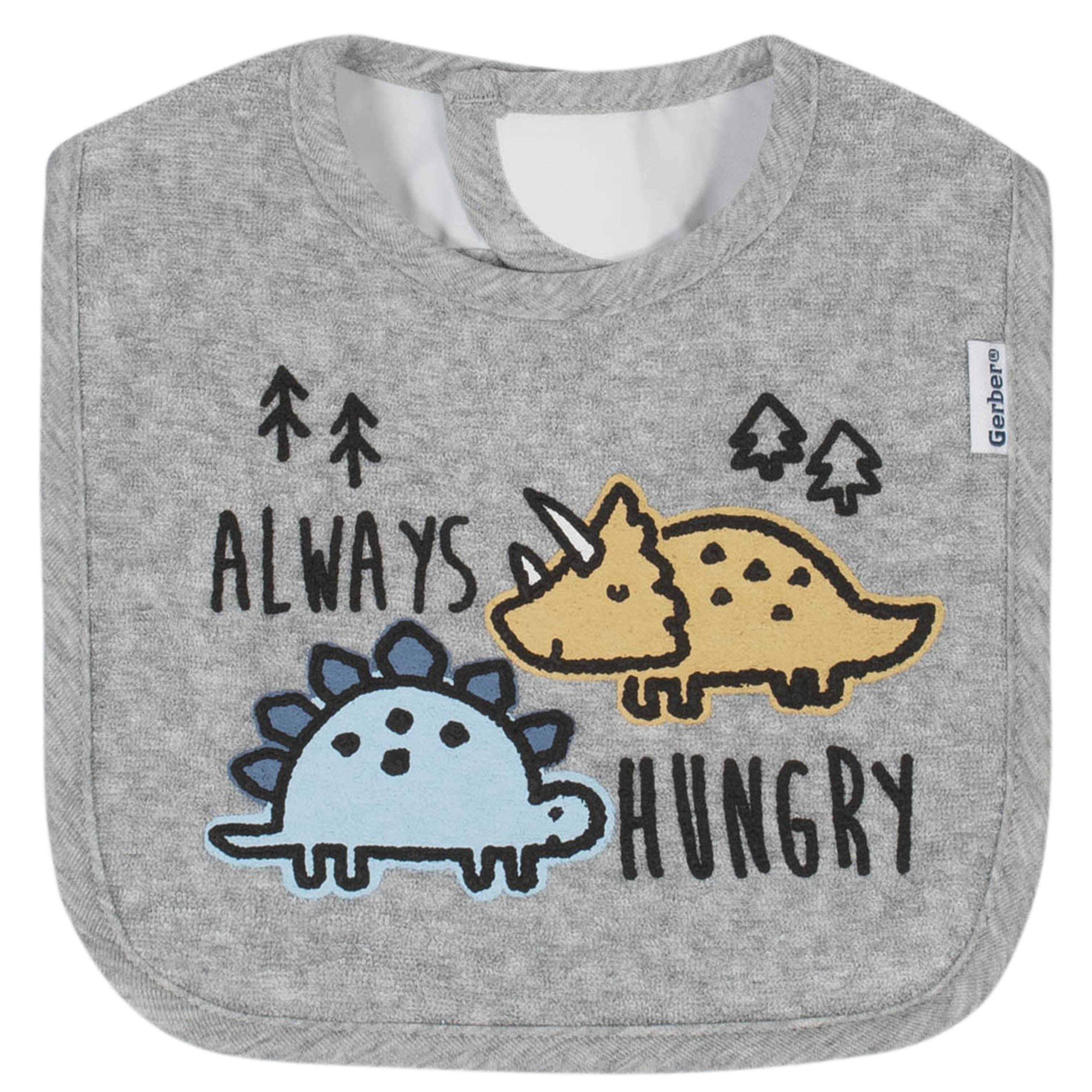 6-Piece Baby Boys Dino Terry Bibs & Burp Cloths Set - Image 2