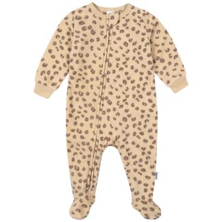Baby & Toddler Girls Leopard Footed Fleece Pajamas