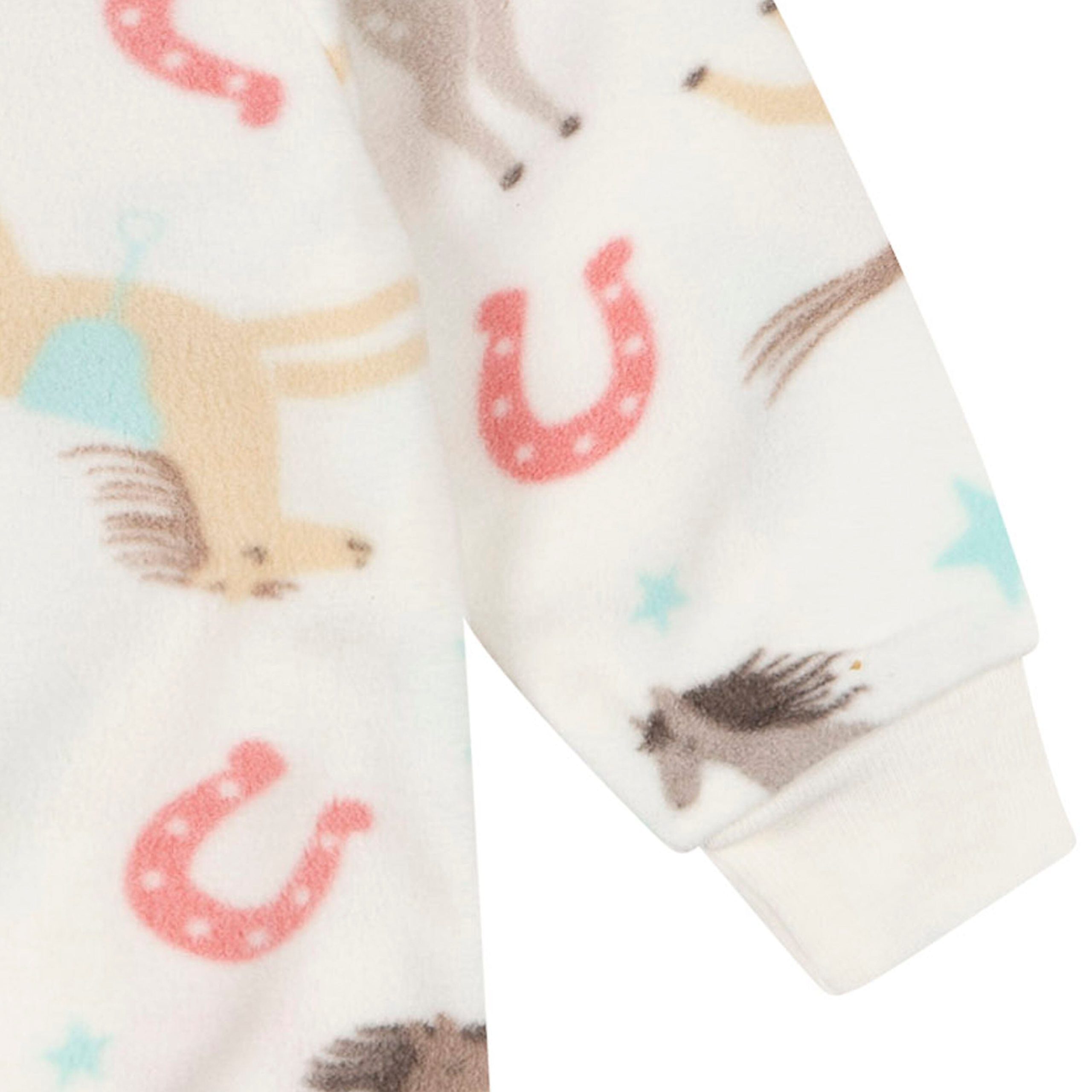 Baby & Toddler Girls Horses Footed Fleece Pajamas - Image 3