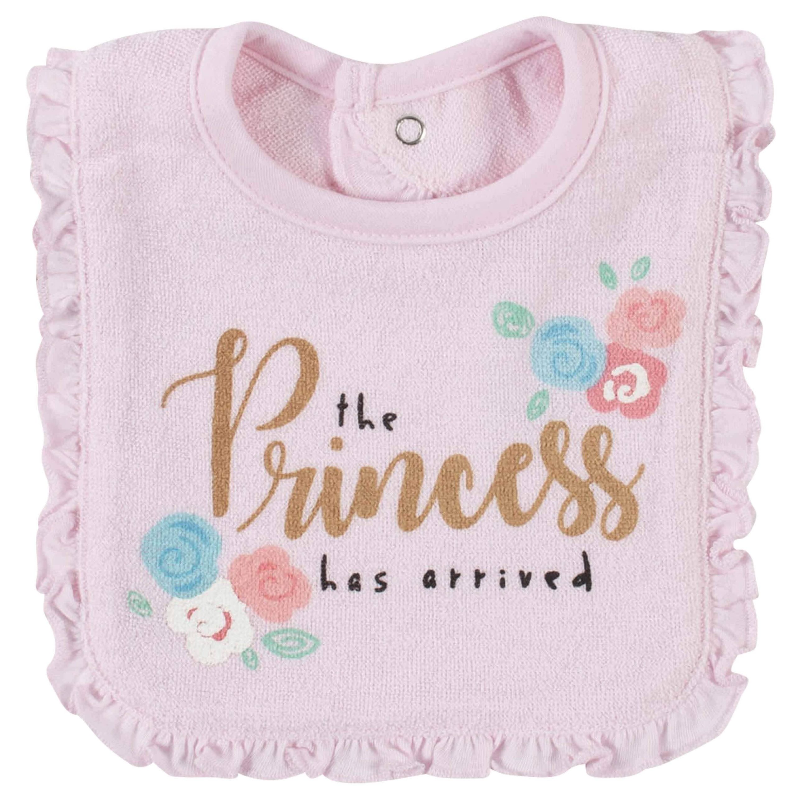 7-Piece Baby Girls Princess Terry Bibs & Terry Burp Cloths Set - Image 2