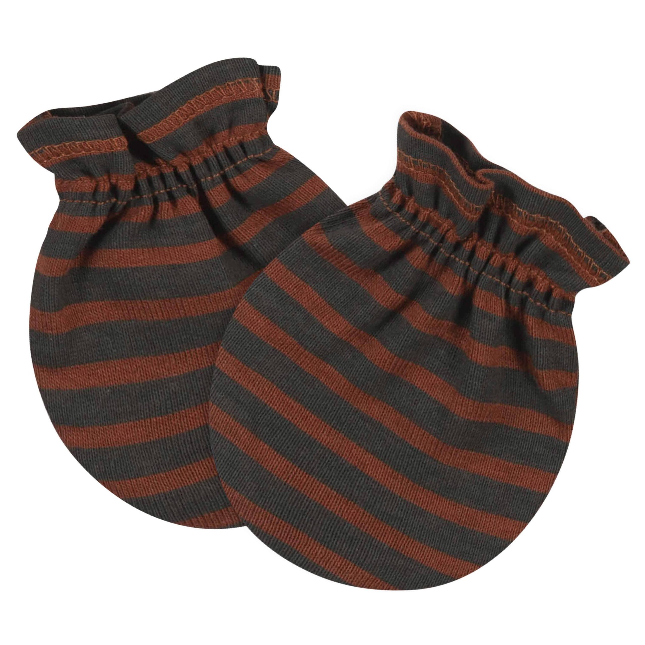8-Piece Baby Boys Dino Caps & Mittens Set - Image 9