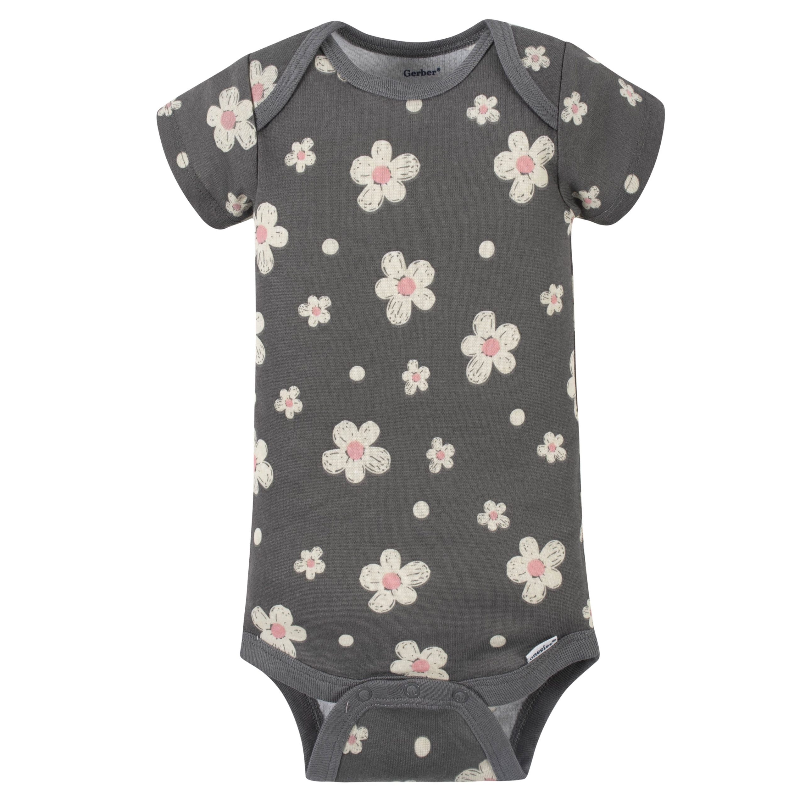 8-Pack Baby Girls Leopard Short Sleeve Onesies® Bodysuits - Image 4