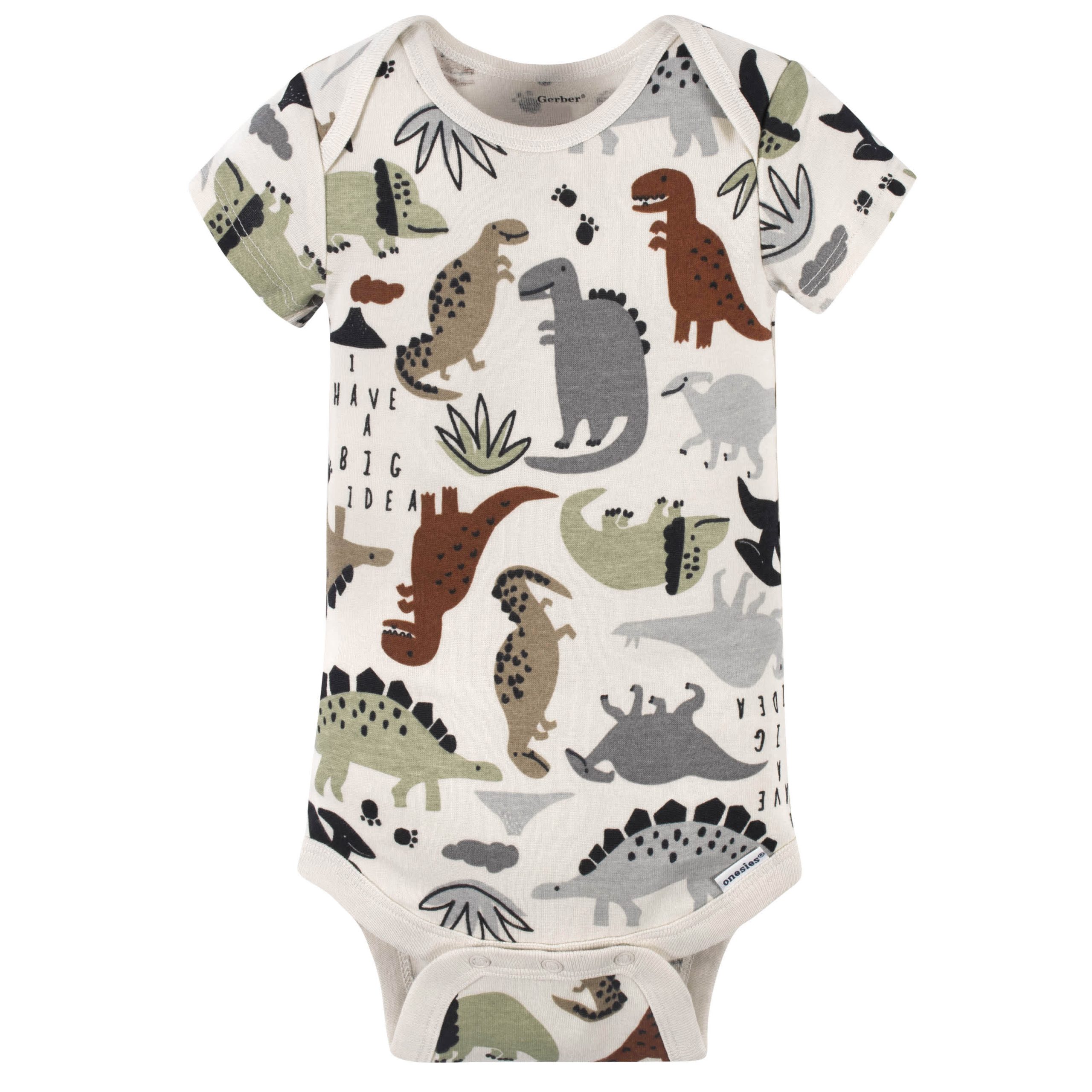 8-Pack Baby Boys Dino Short Sleeve Onesies® Bodysuits - Image 5
