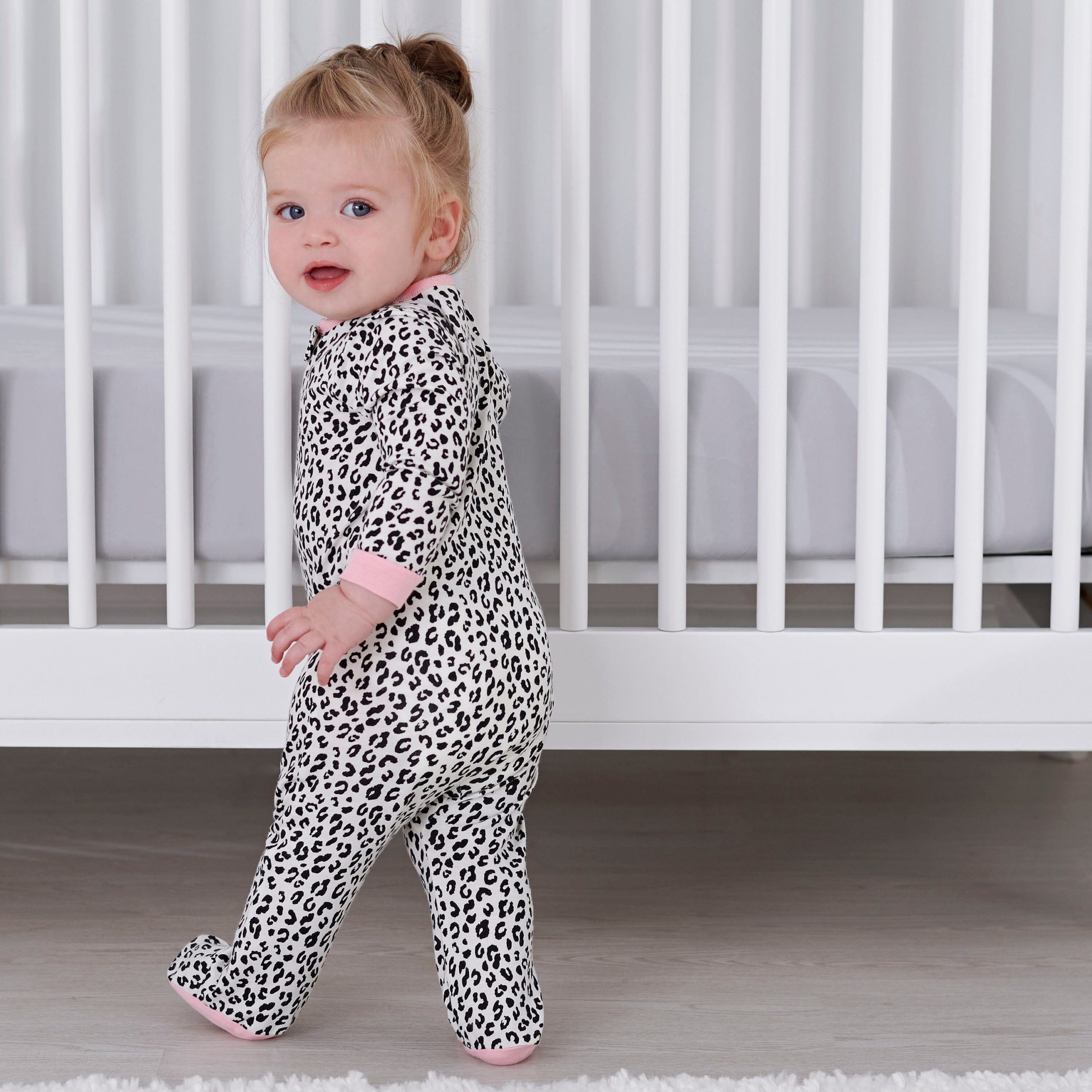 4-Pack Baby Girls Leopard Sleep 'N Plays - Image 2