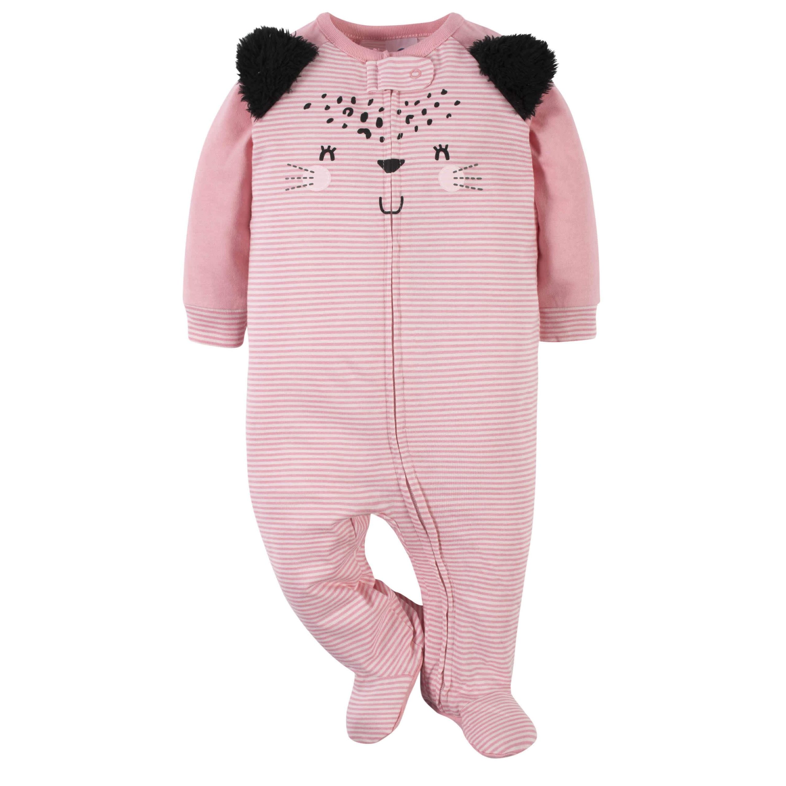 4-Pack Baby Girls Leopard Sleep 'N Plays - Image 3