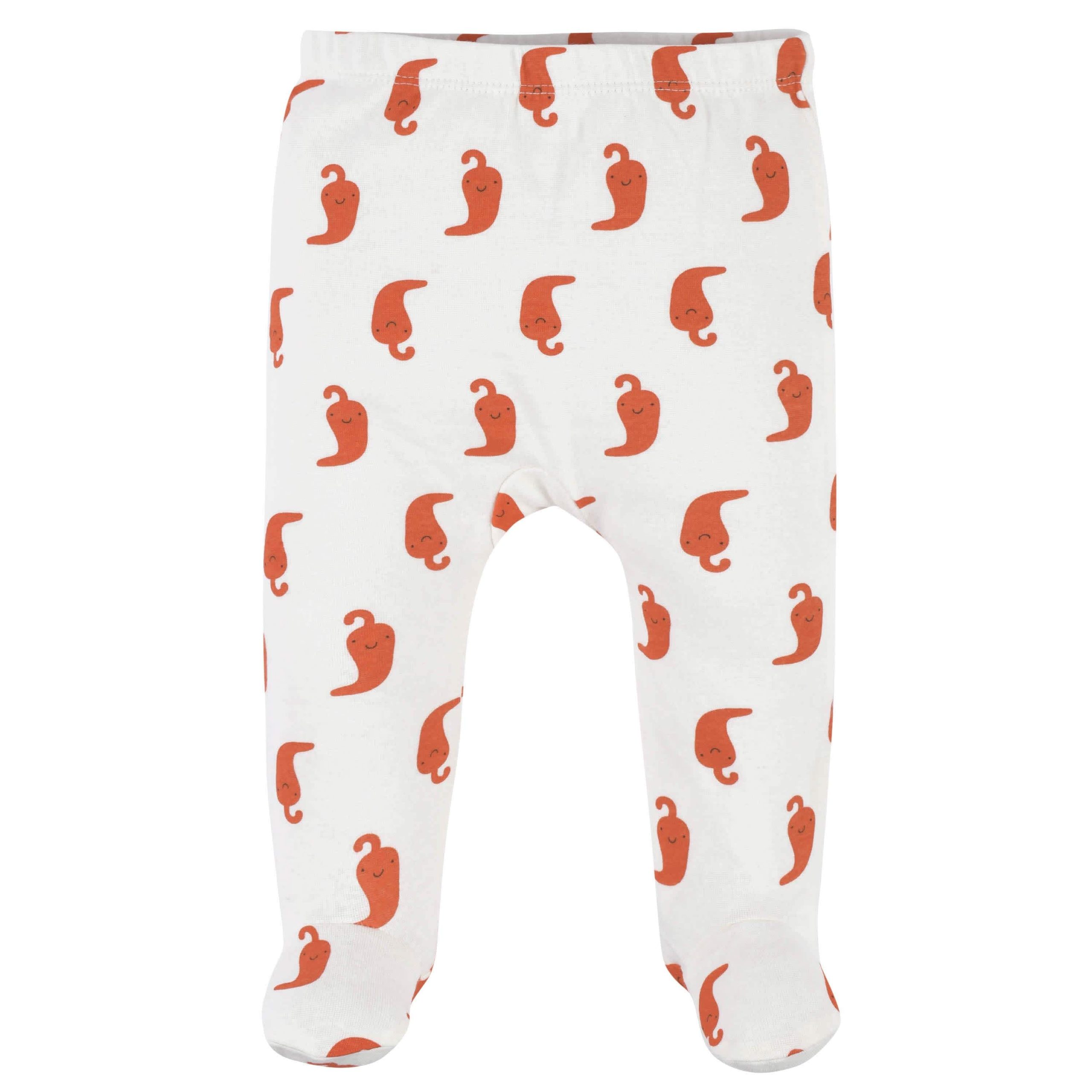 3-Piece Baby Neutral Comfy Stretch Pepper Long Sleeve Shirt, Footed Pant, & Cap Set - Image 4