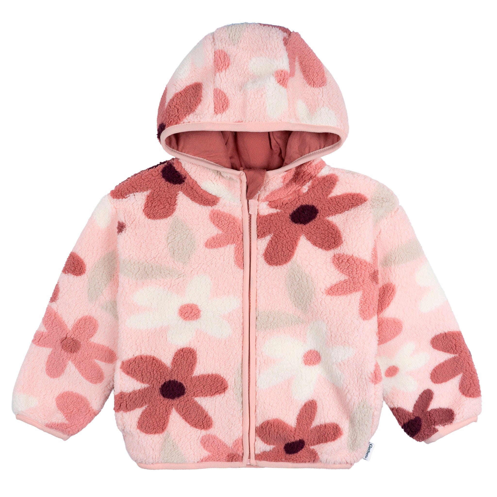 Infant & Toddler Girls Pink Flowers Sherpa Jacket