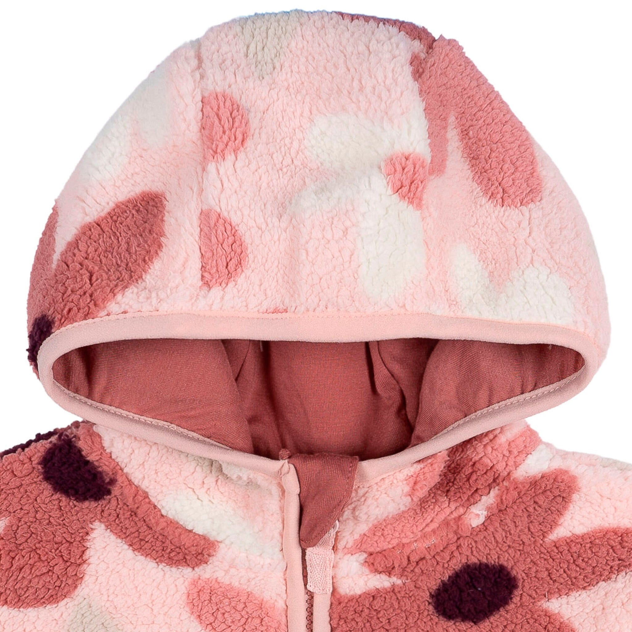 Infant & Toddler Girls Pink Flowers Sherpa Jacket - Image 4