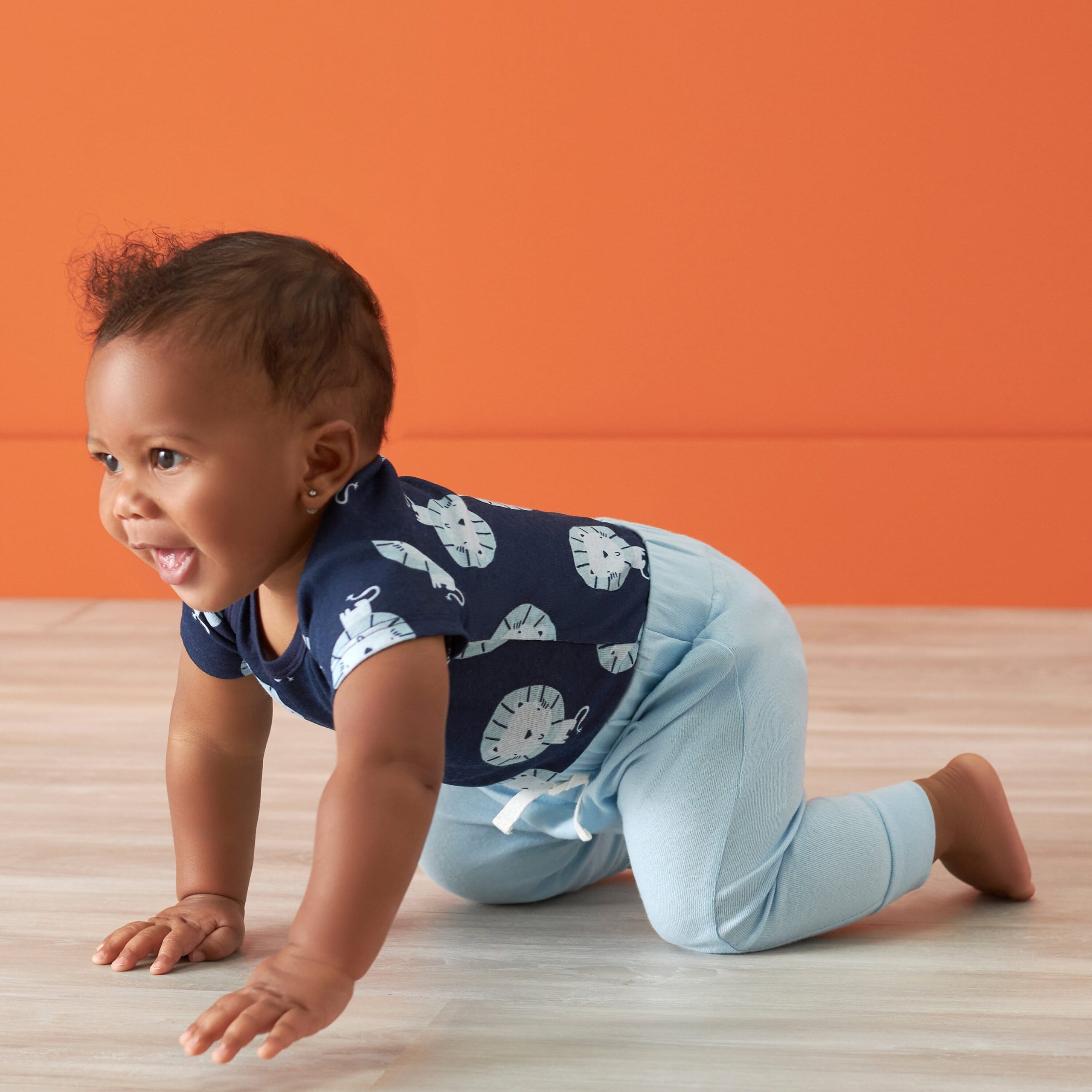 2-Pack Baby Boys Comfy Stretch Navy & Blue Pants - Image 2