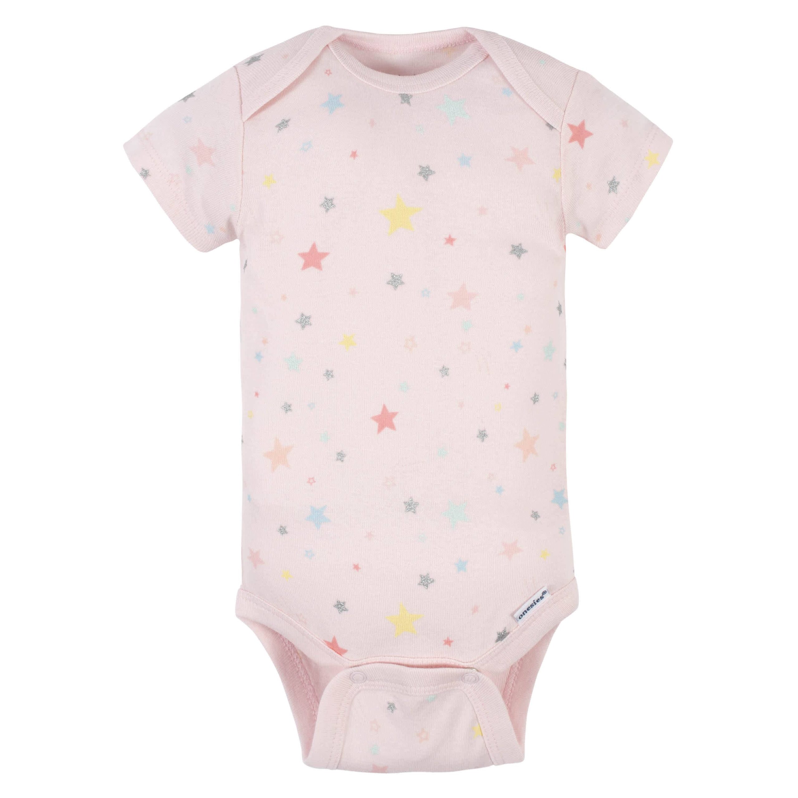 5-Pack Baby Girls Rainbow Short Sleeve Onesies® Bodysuits - Image 6