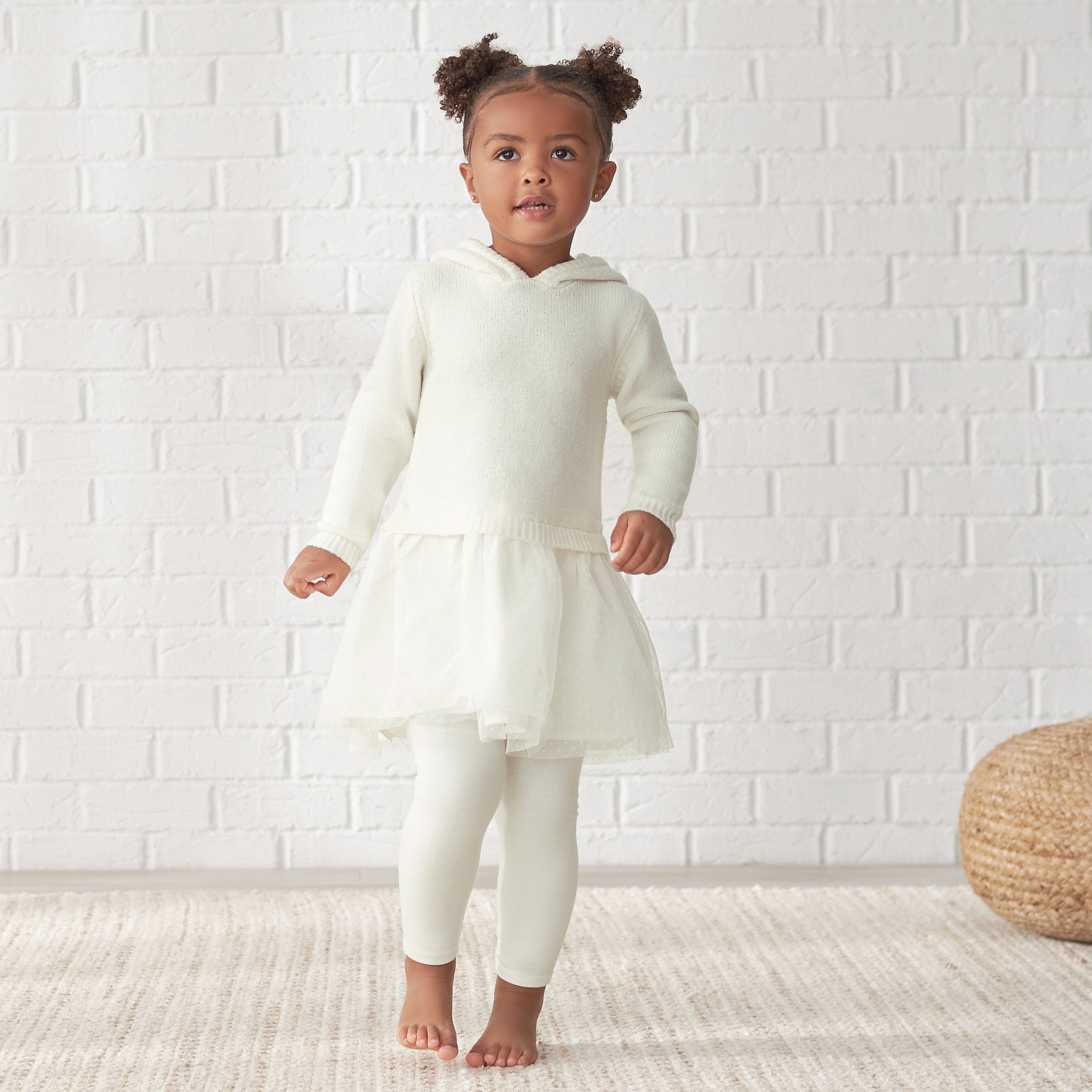 Infant Girls White Leggings, 12M - Image 2