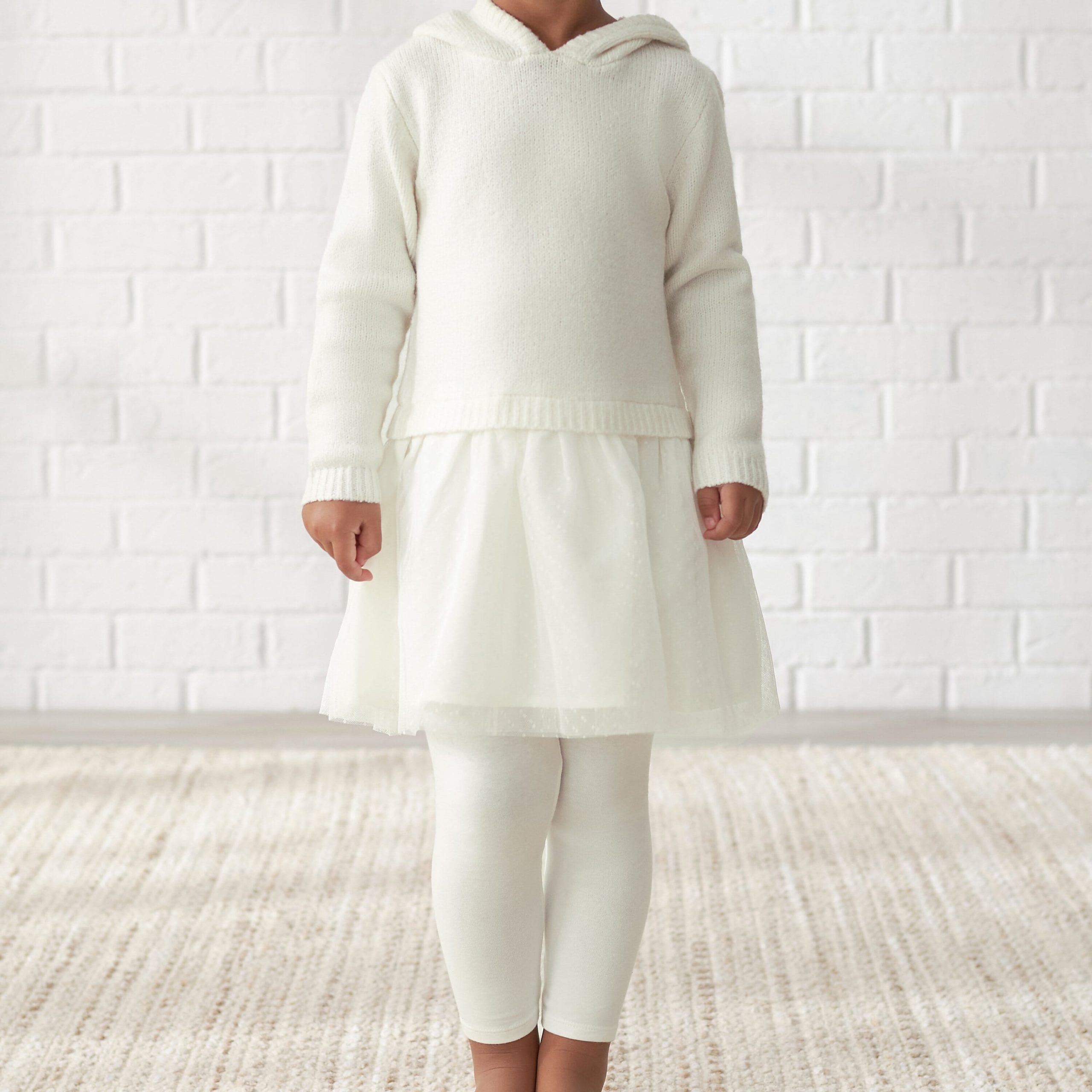 Infant Girls White Leggings, 12M - Image 4