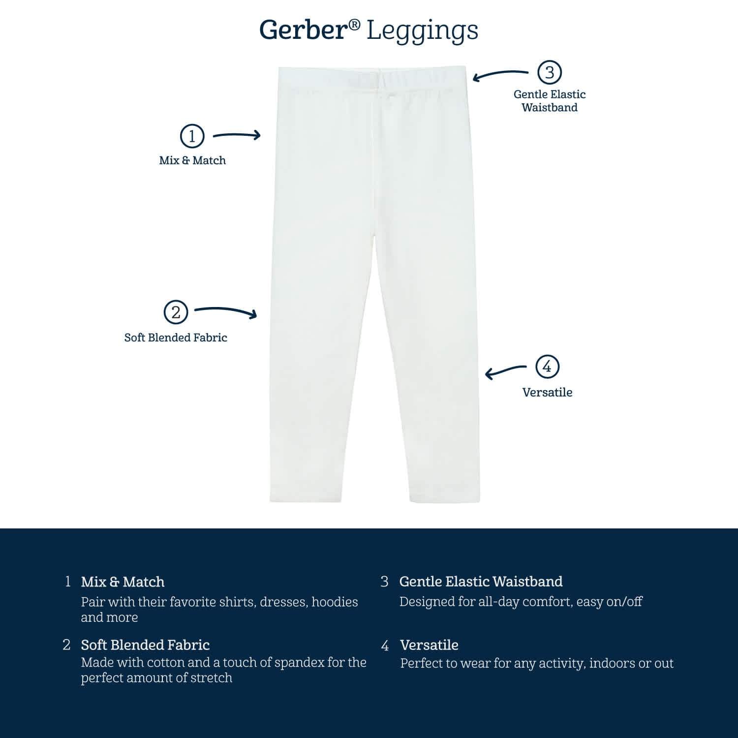 Infant Girls White Leggings, 12M - Image 7