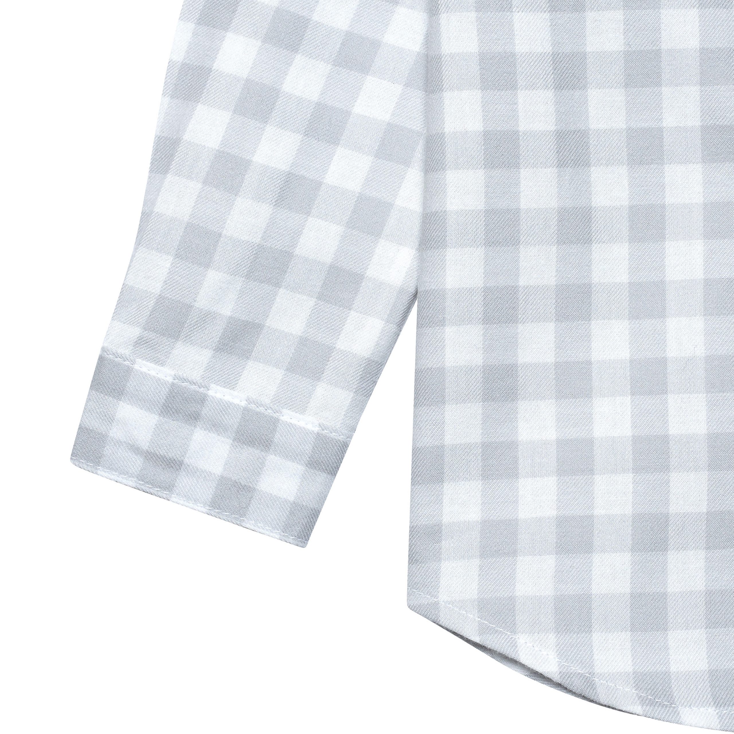 Infant & Toddler Boys Gray Plaid Woven Plaid Shirt - Image 3
