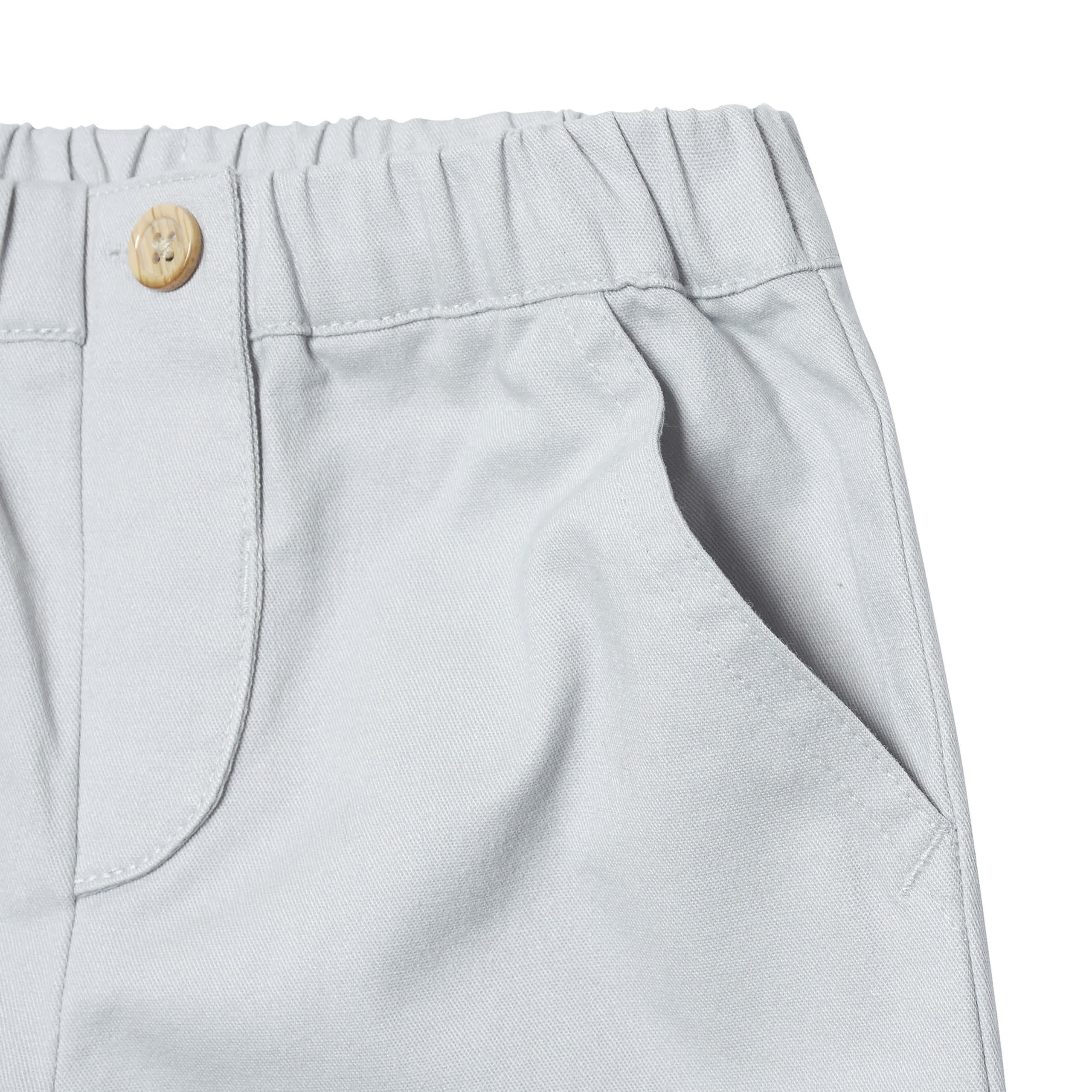 Toddler Boys Gray Canvas Pants - Image 4