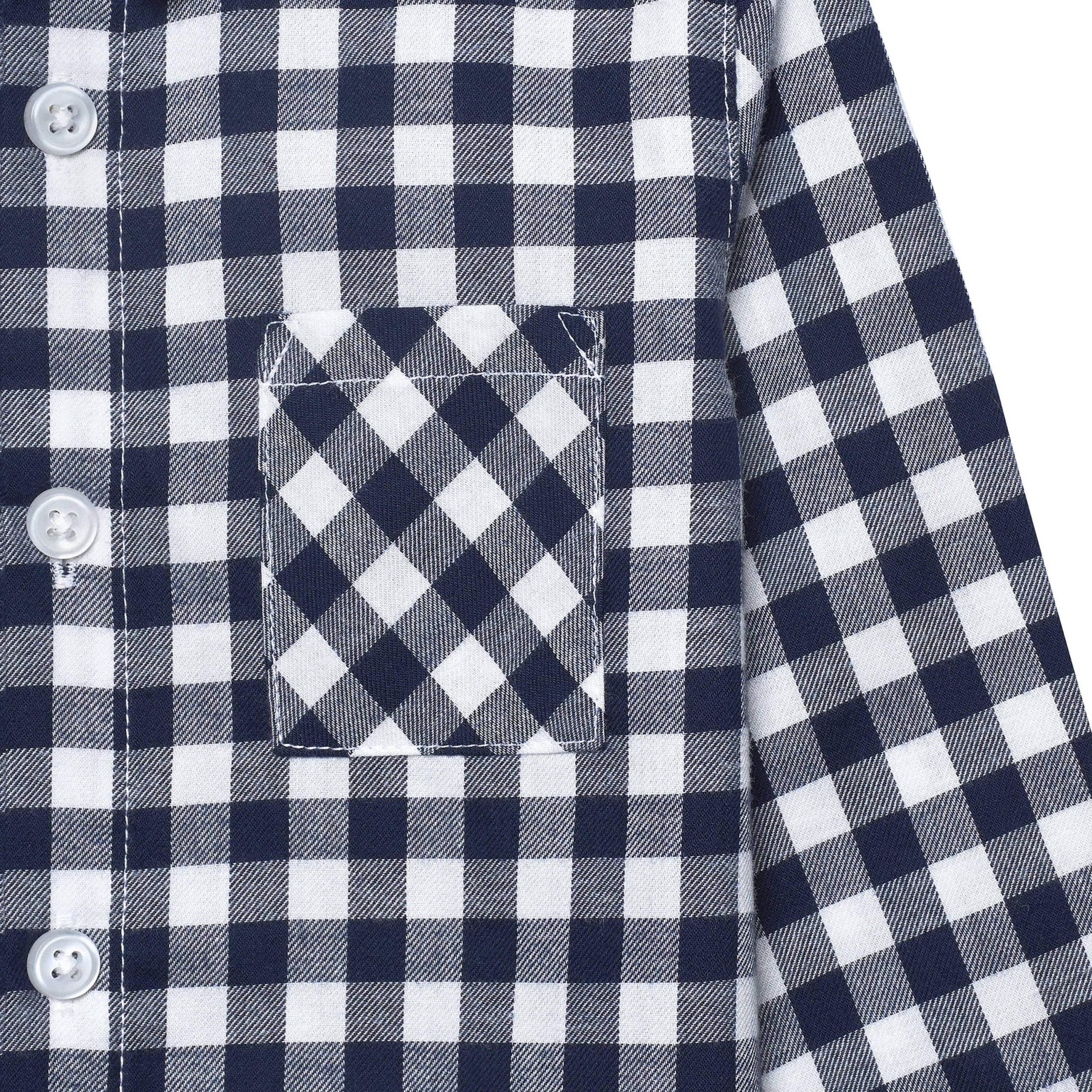 Infant & Toddler Boys Blue Plaid Woven Plaid Shirt - Image 5