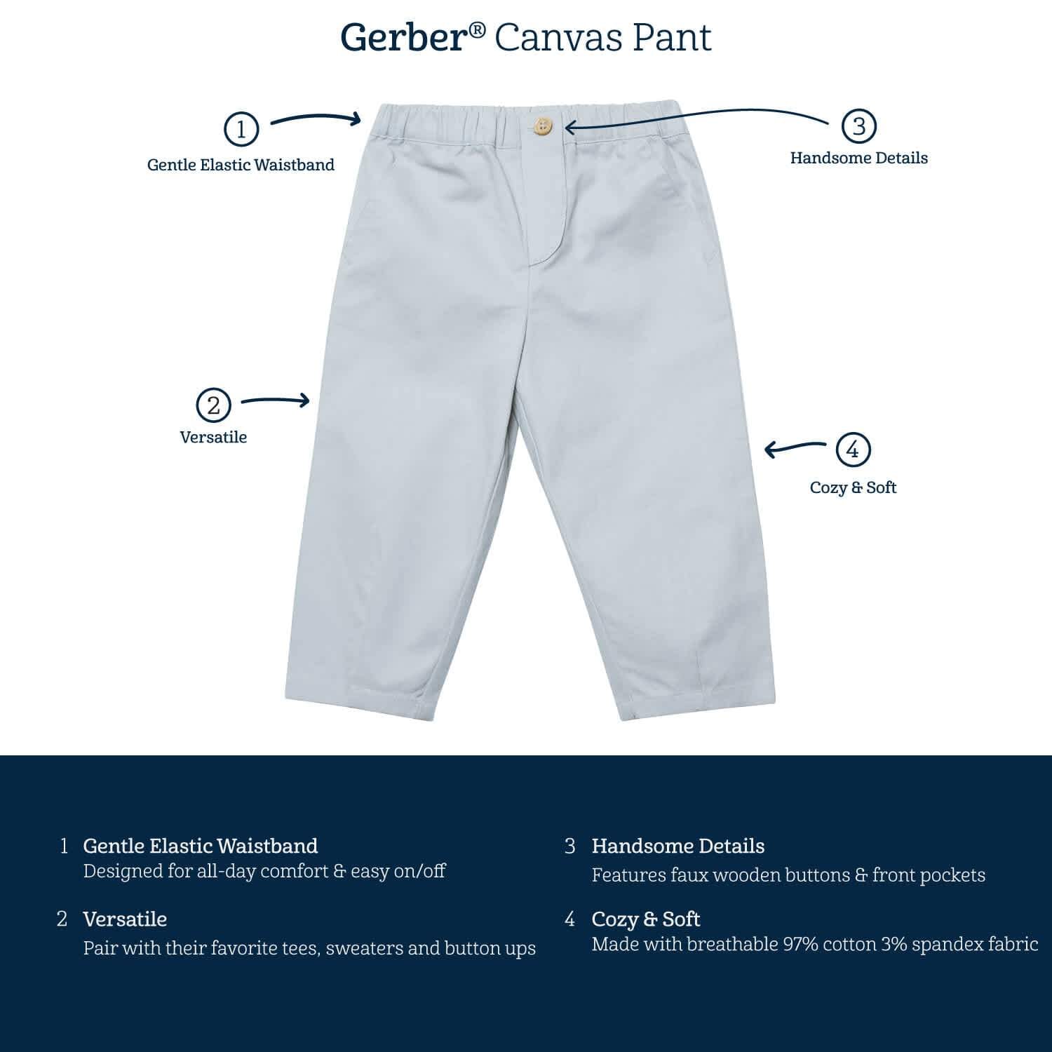 Infant & Toddler Boys Blue Canvas Pants - Image 7