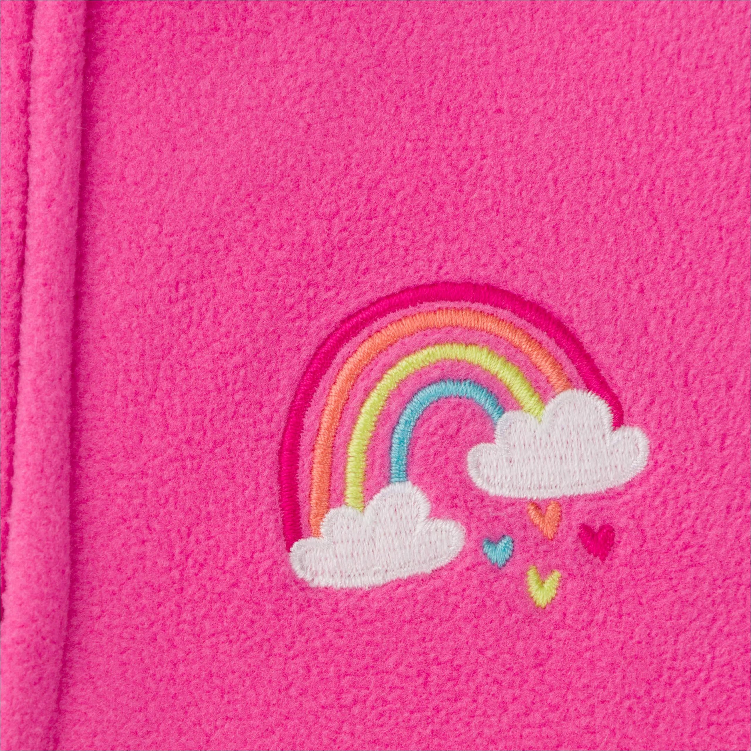 2-Pack Baby & Toddler Girls Rainbow Fleece Pajamas - Image 8