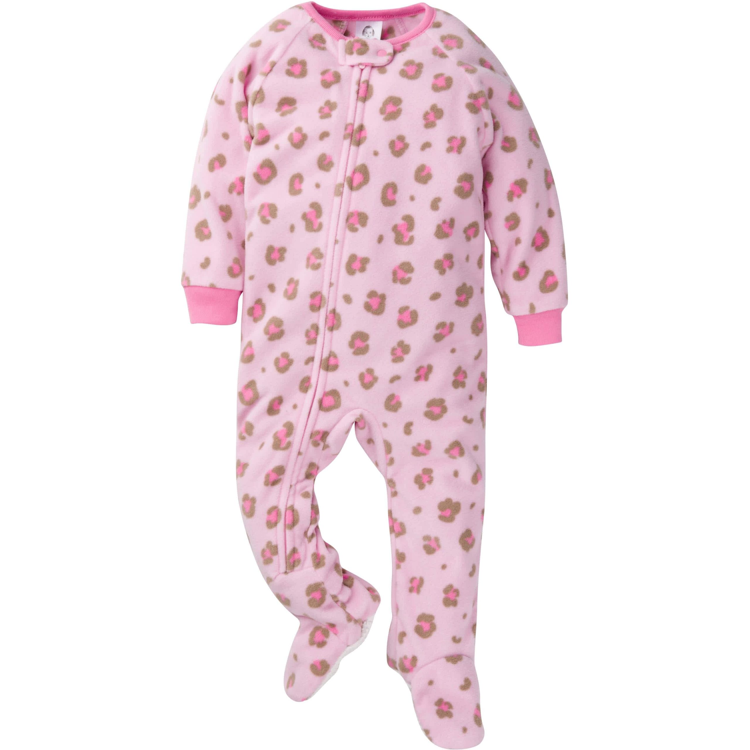 2-Pack Baby & Toddler Girls Leopard Fleece Pajamas - Image 2
