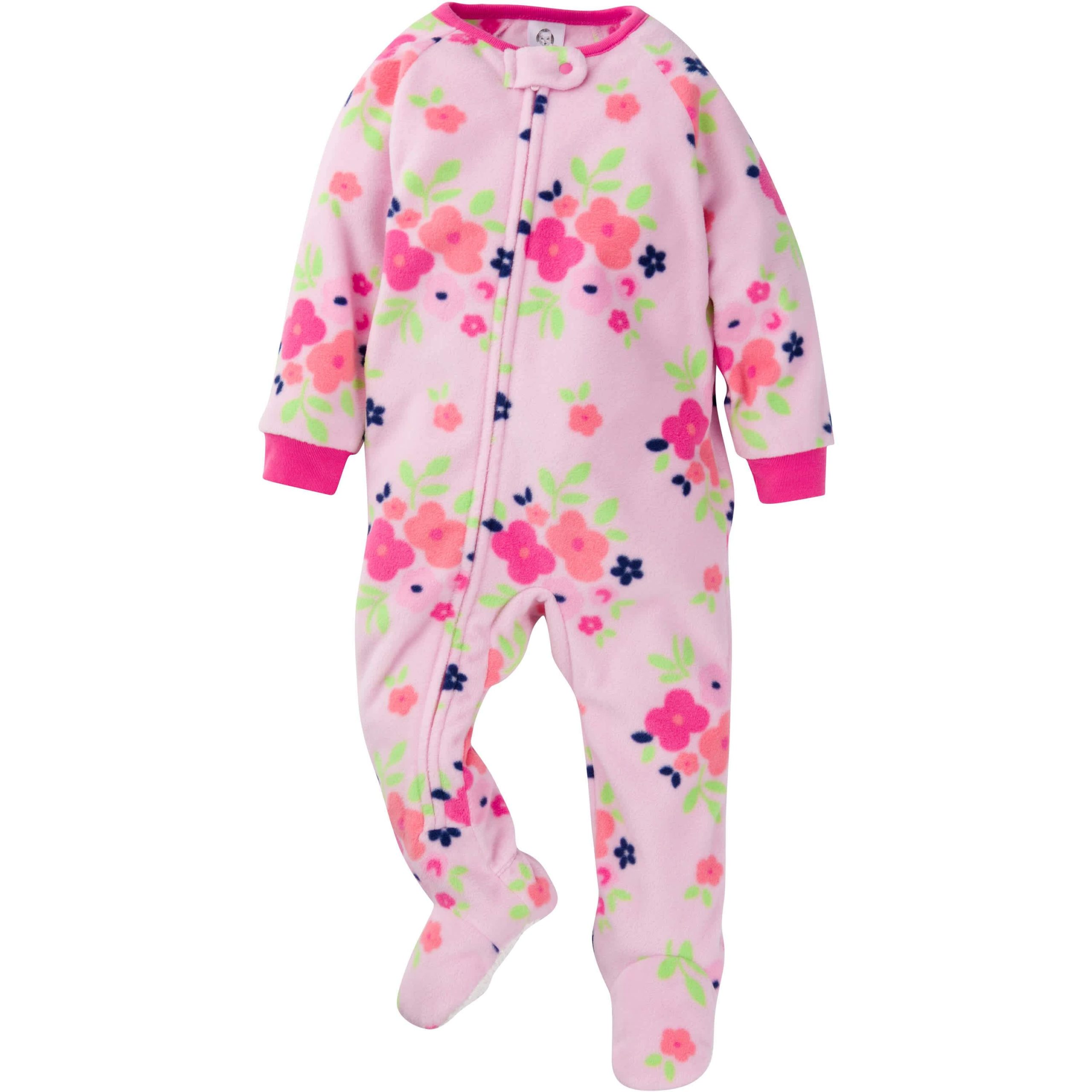 2-Pack Baby & Toddler Girls Floral Fleece Pajamas - Image 4